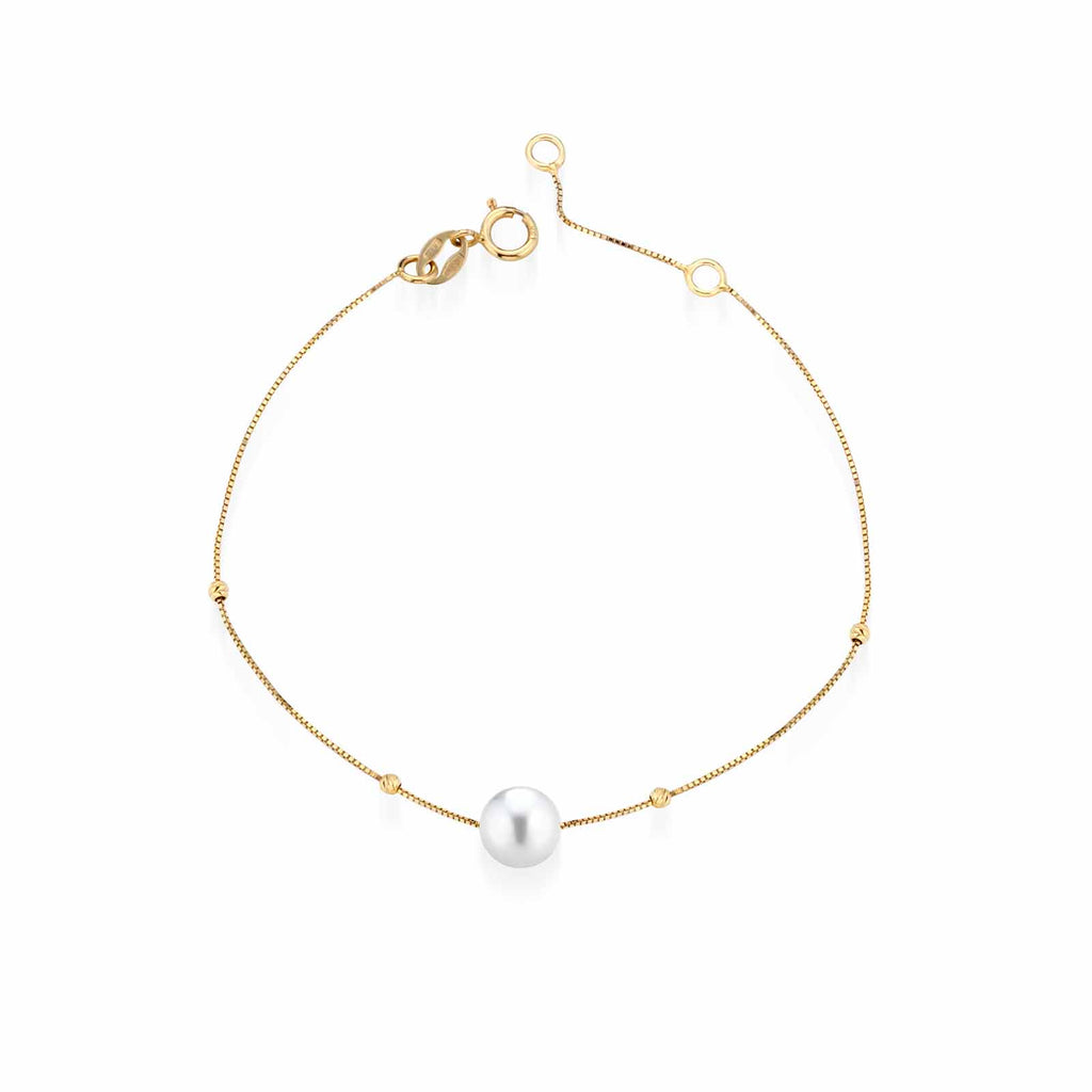 Aurum | Bracciale in oro con perle