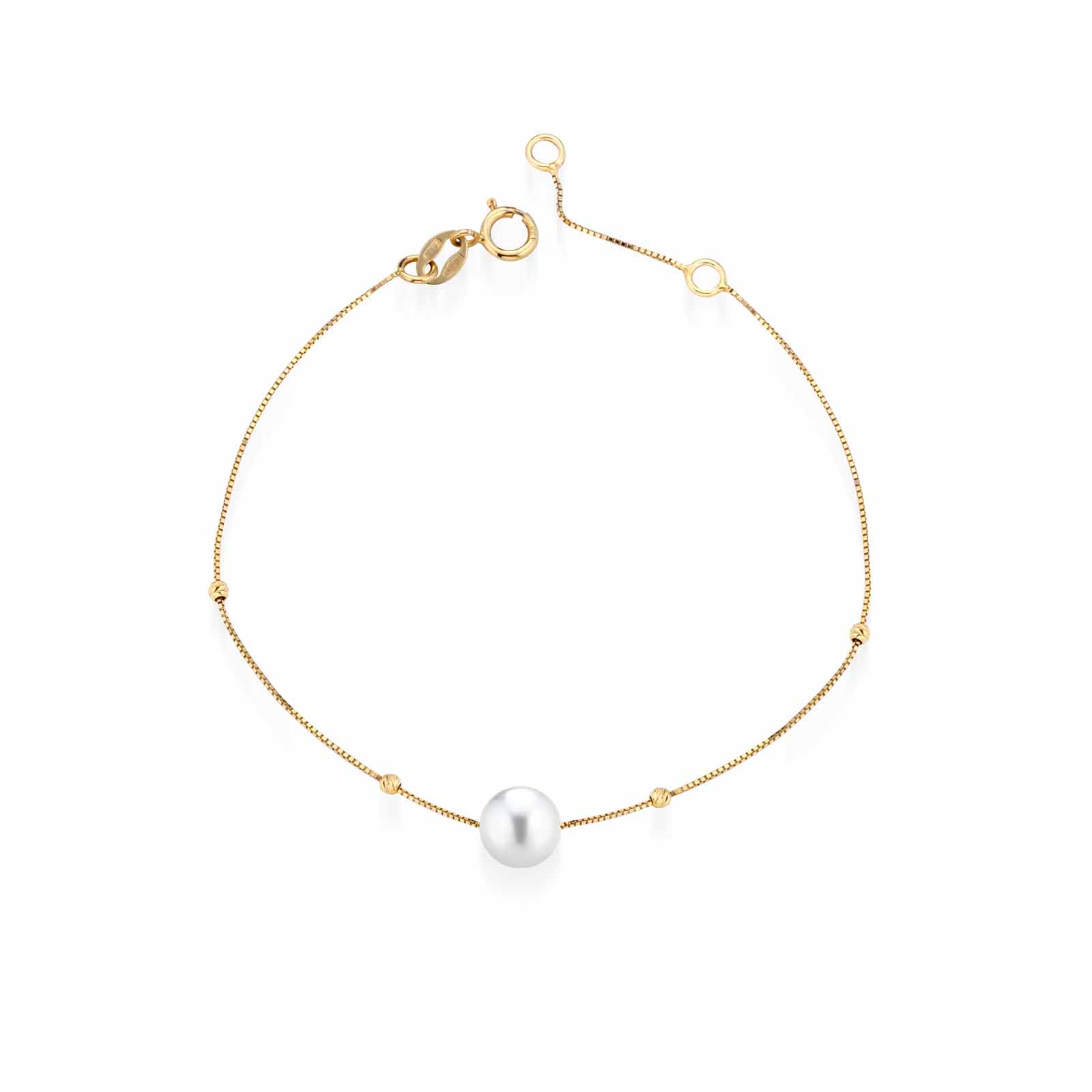 Aurum | Bracciale in oro con perle