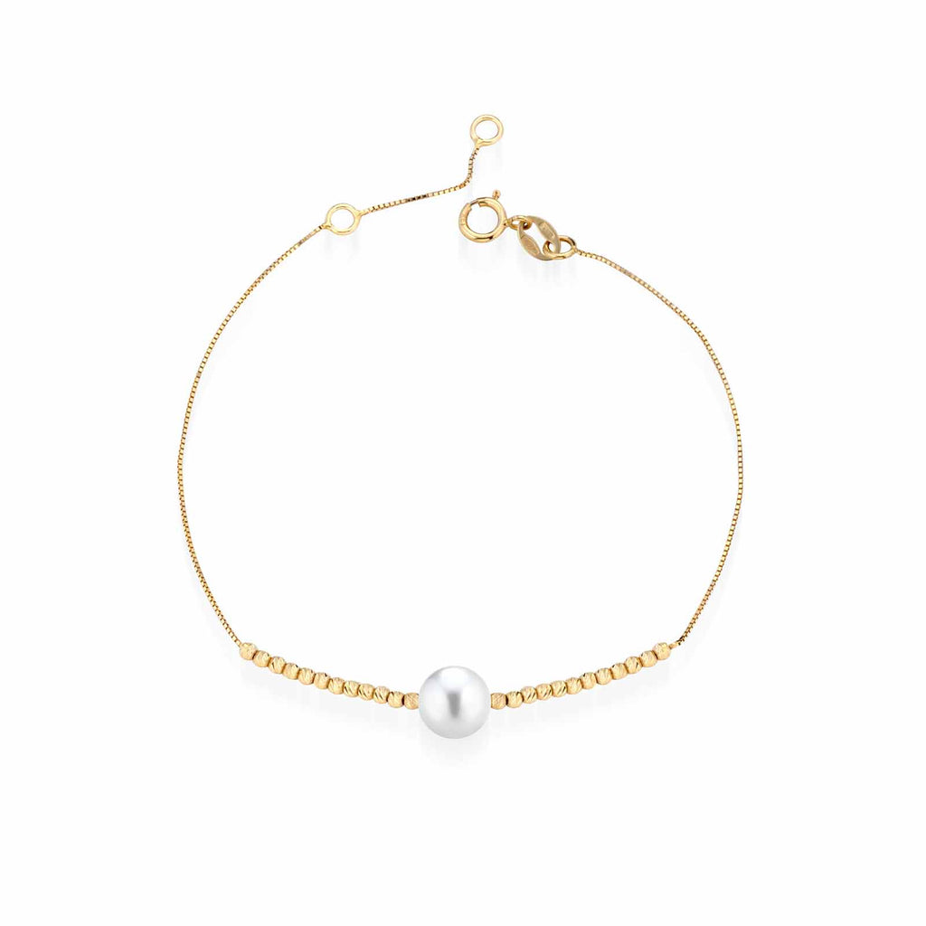 perle bracciale in oro giallo | Aurum 