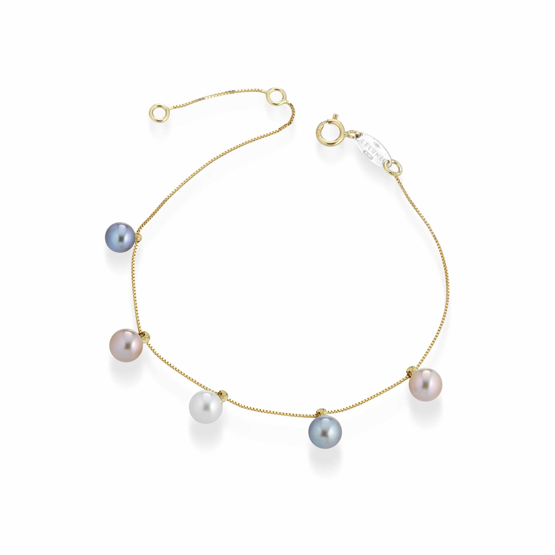 Aurum | Bracciale in oro e perle multicolor
