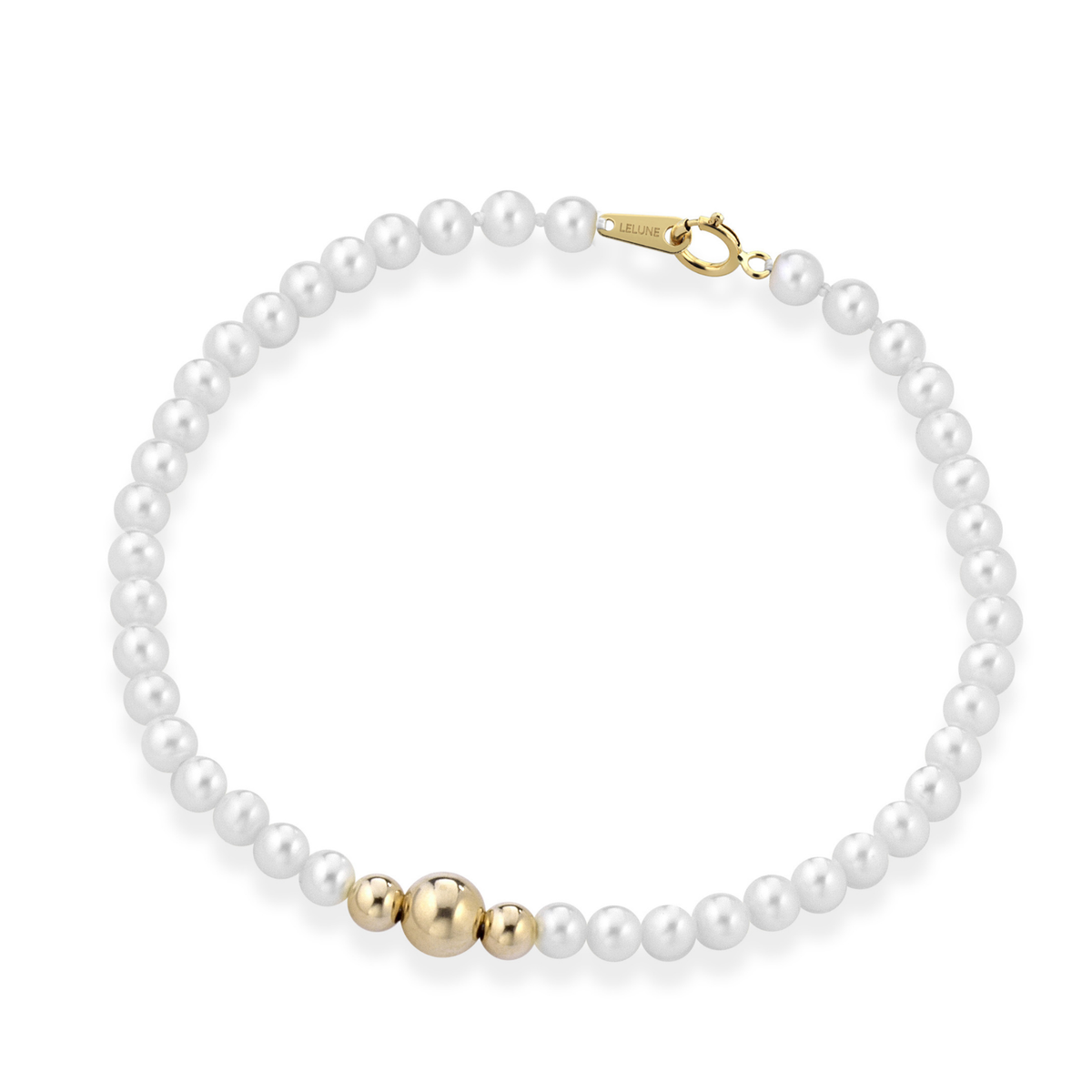 Lune Young | Bracciale in oro e perle