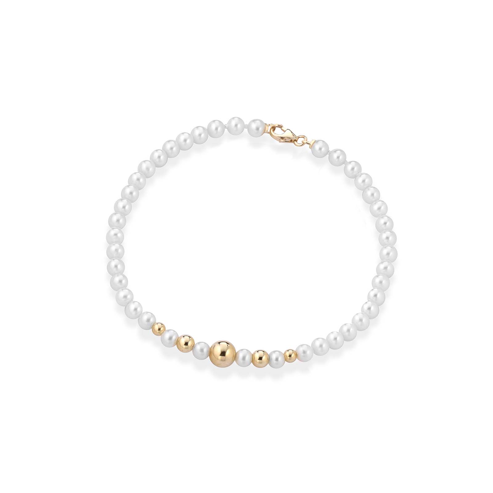 Lune Young | bracelet with 18K gold clasp/elements 