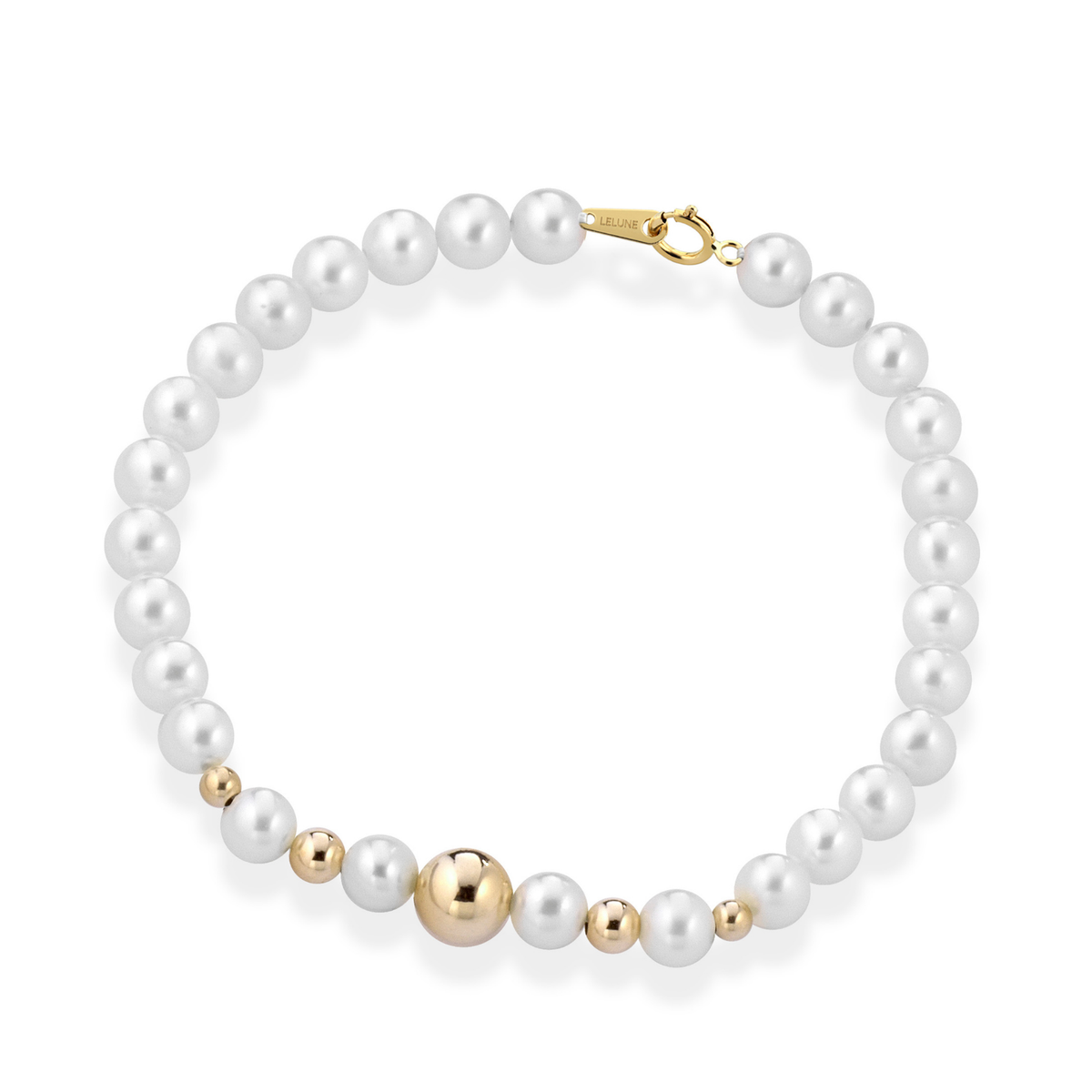 Lune Young | Bracciale in oro e perle