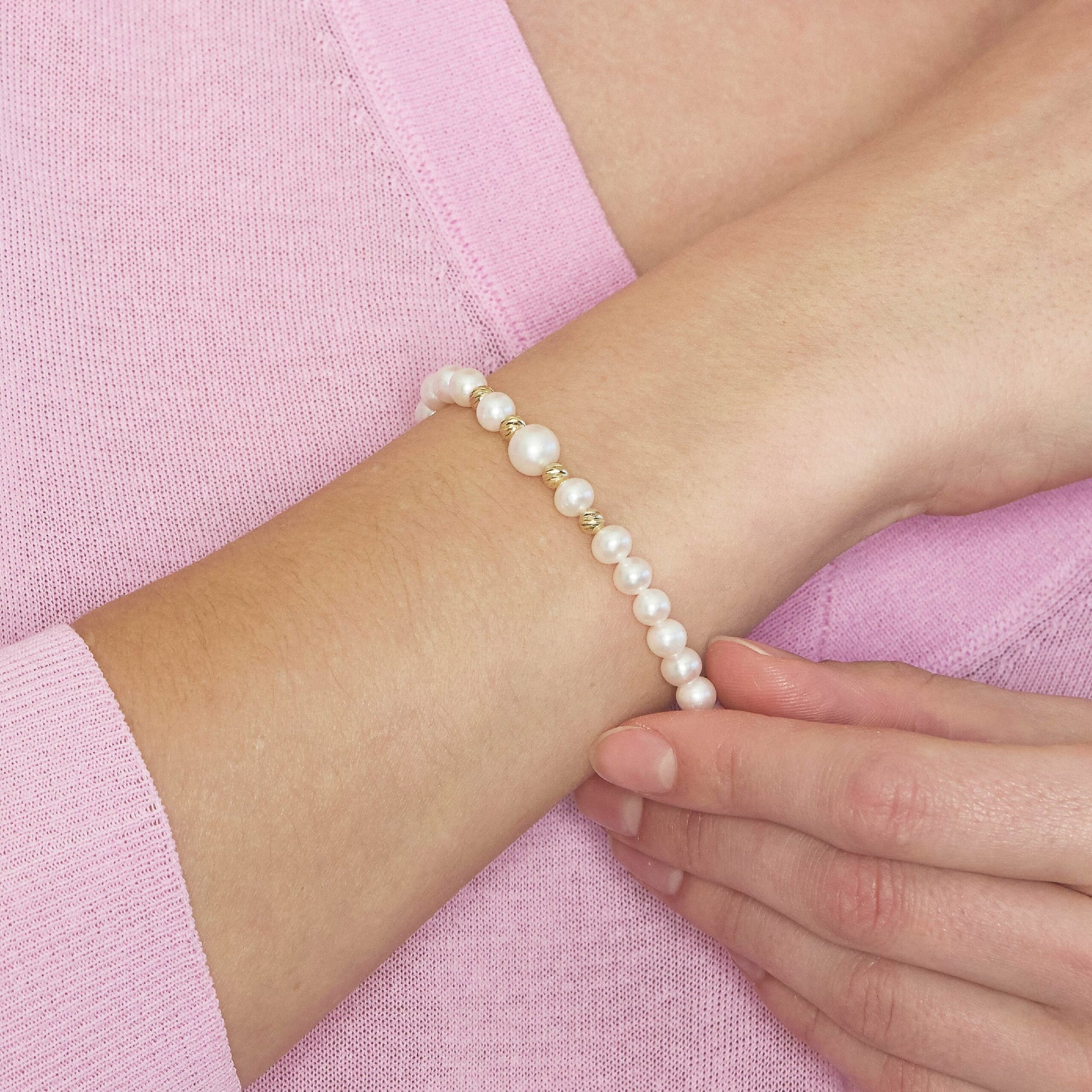 Starlight | Gold and Pearl Bracelet
