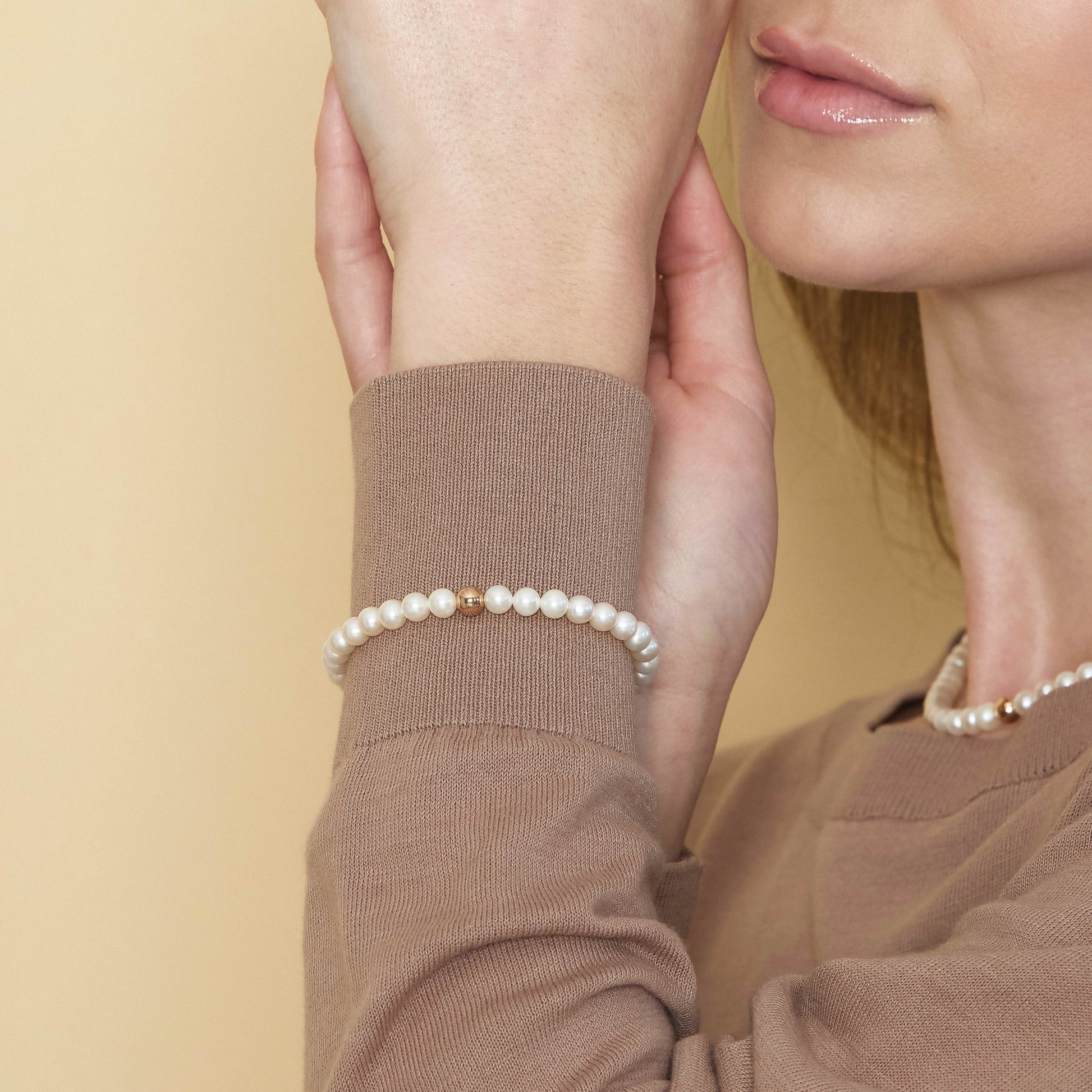 Lune Young | Bracciale in oro e perle