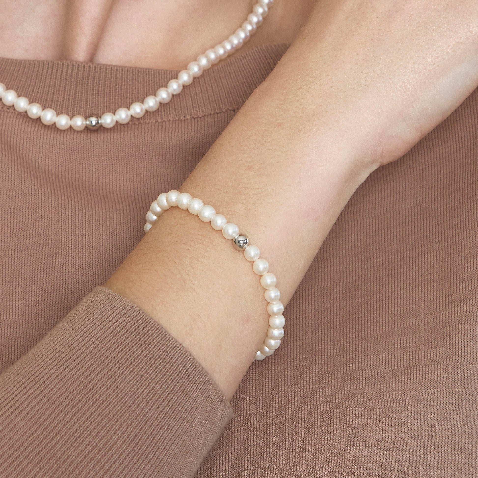 Lune Young | Bracciale in oro e perle