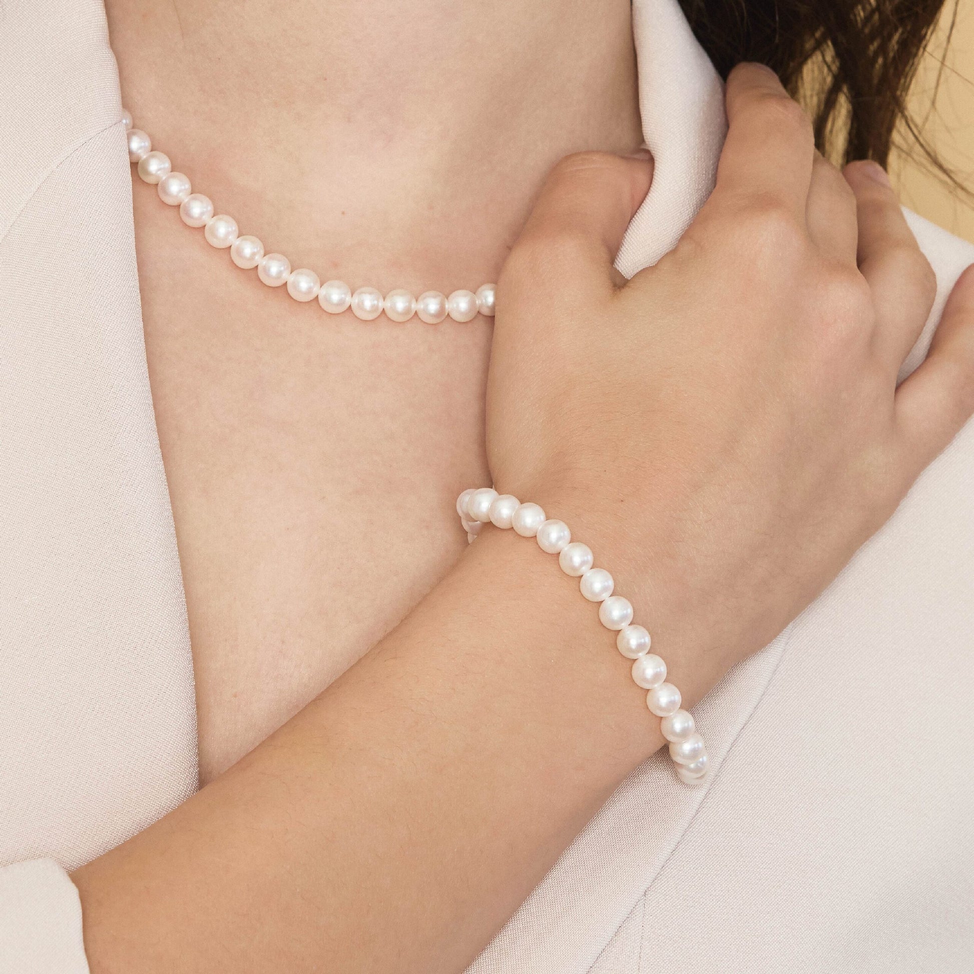 Lune Young | Bracciale in oro e perle