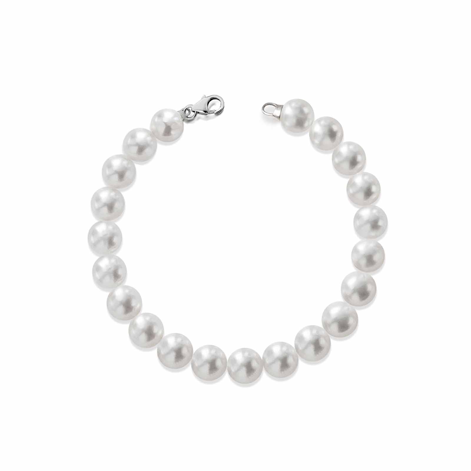 Lune Young | Bracciale in oro bianco con perle