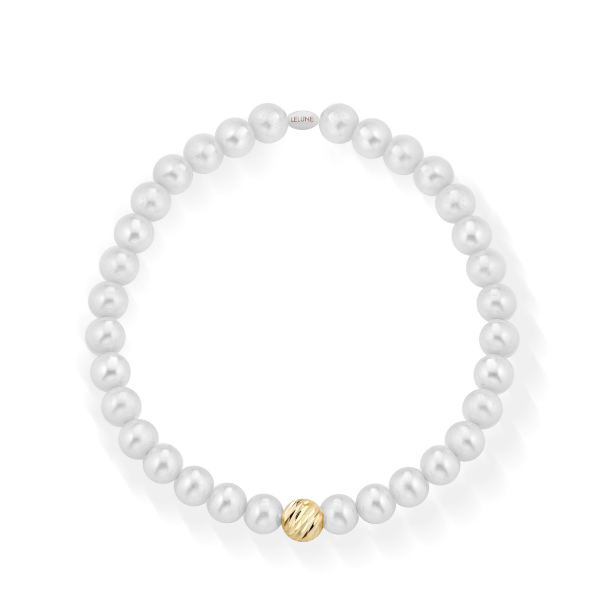 Starlight | Bracciale elastico in oro e perle