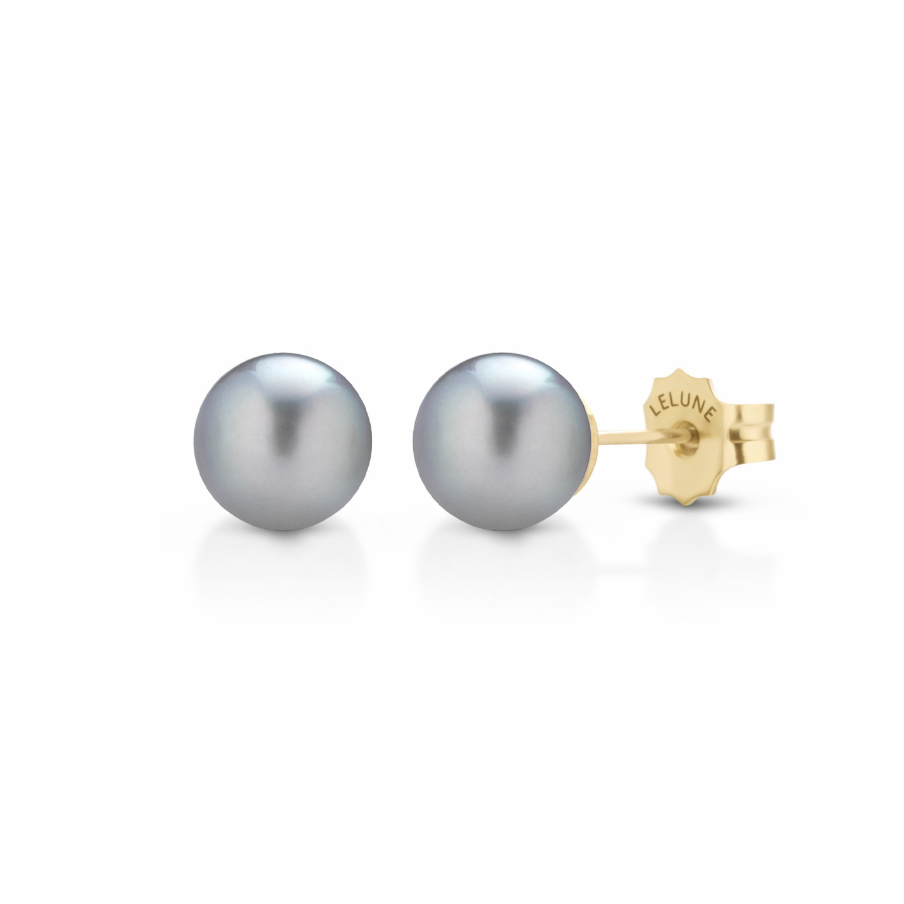 Classic | Orecchini in oro e perle grigie