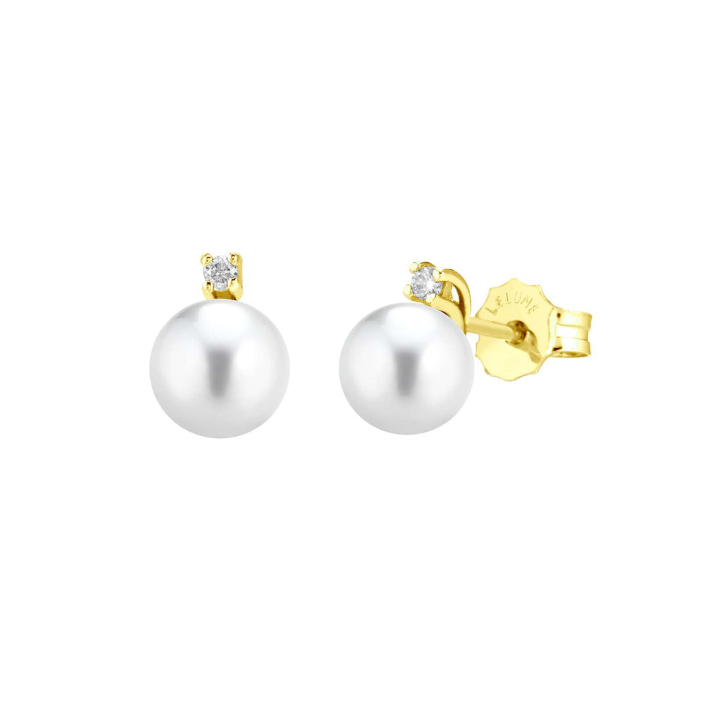 Classic | 18K gold and diamond earrings