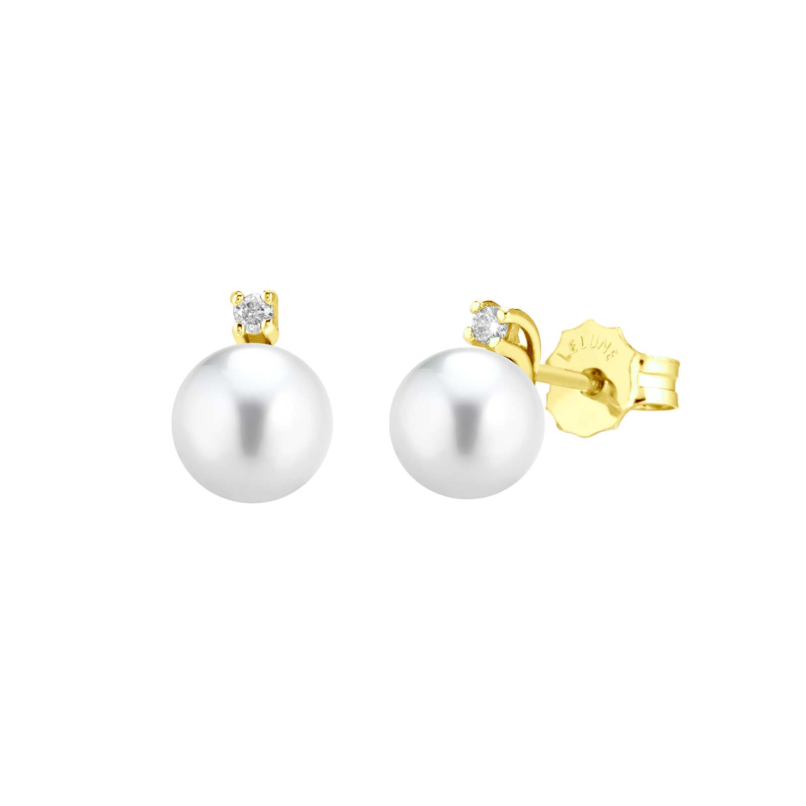 Classic | 18K gold and diamond earrings