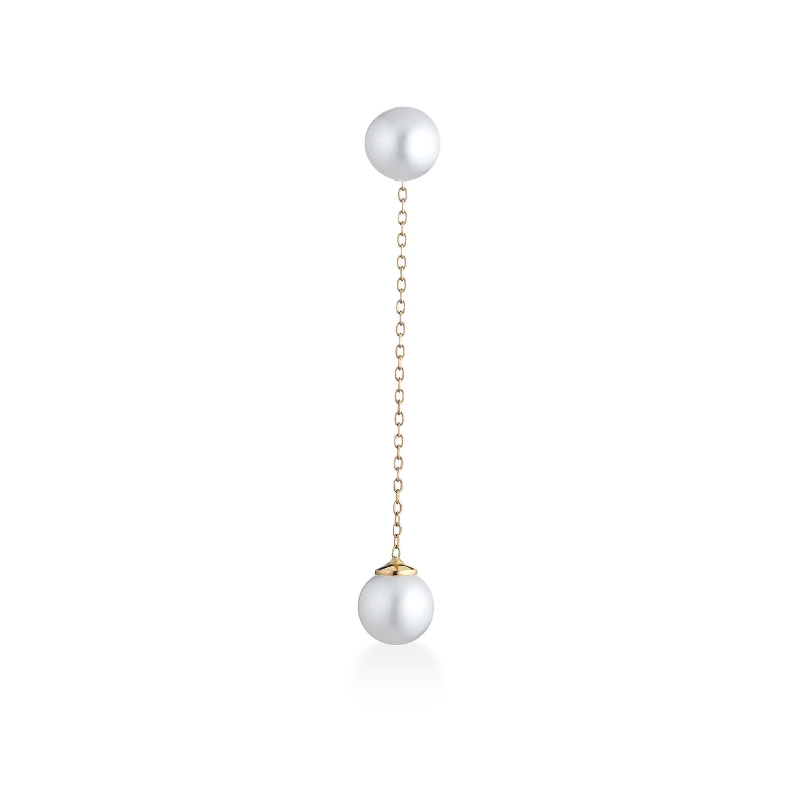 Aurum | Mono orecchino in oro e perle
