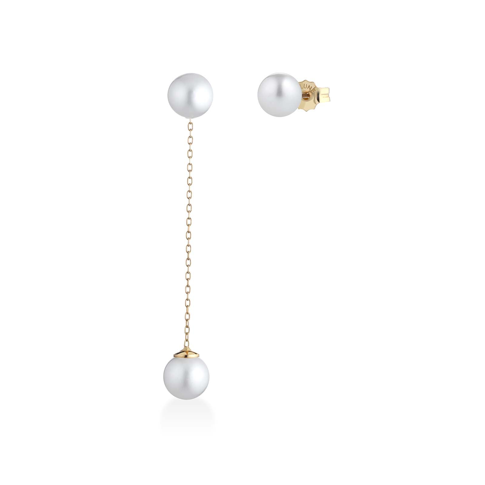 Aurum | Mono orecchino in oro e perle