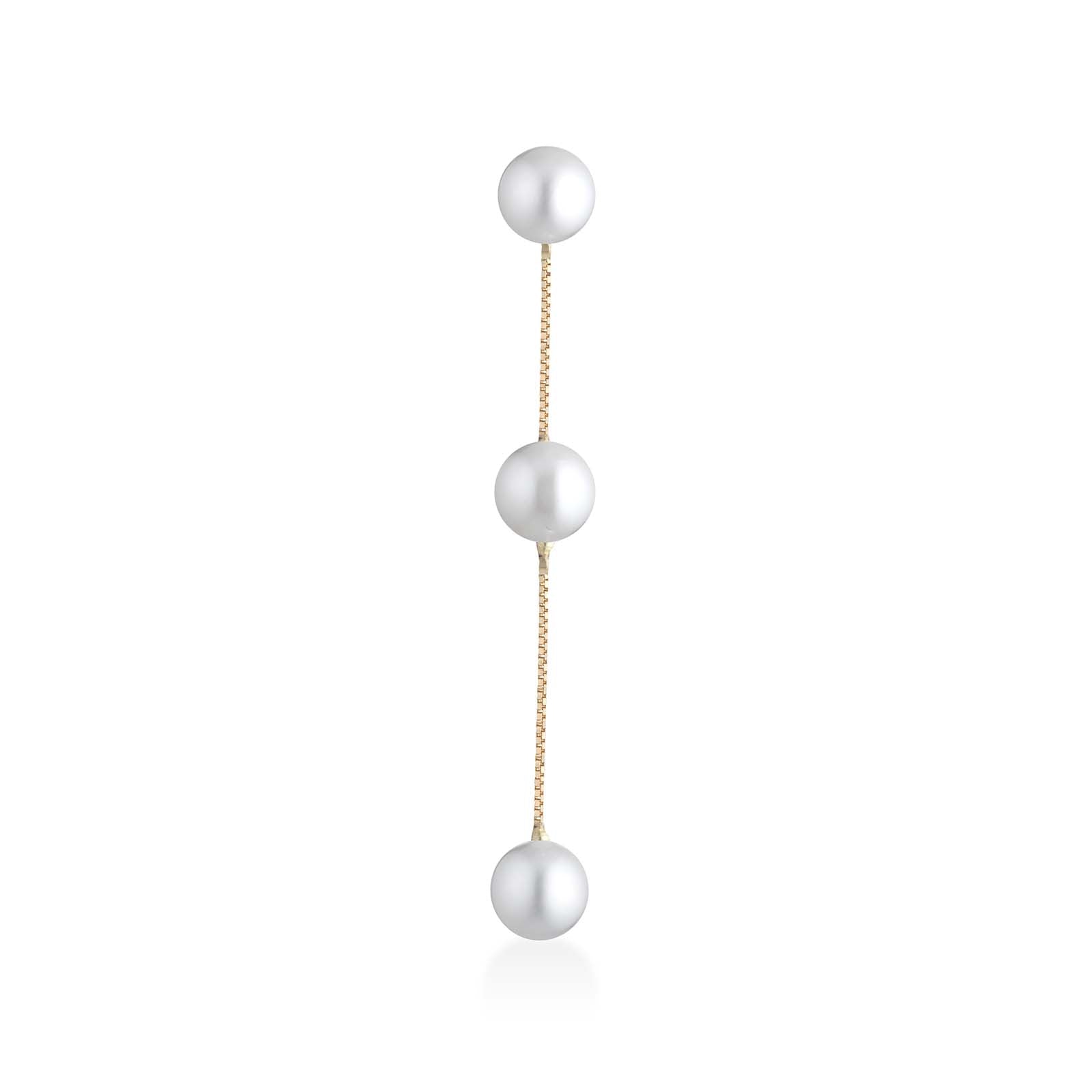 Aurum | Mono orecchino in oro e perle