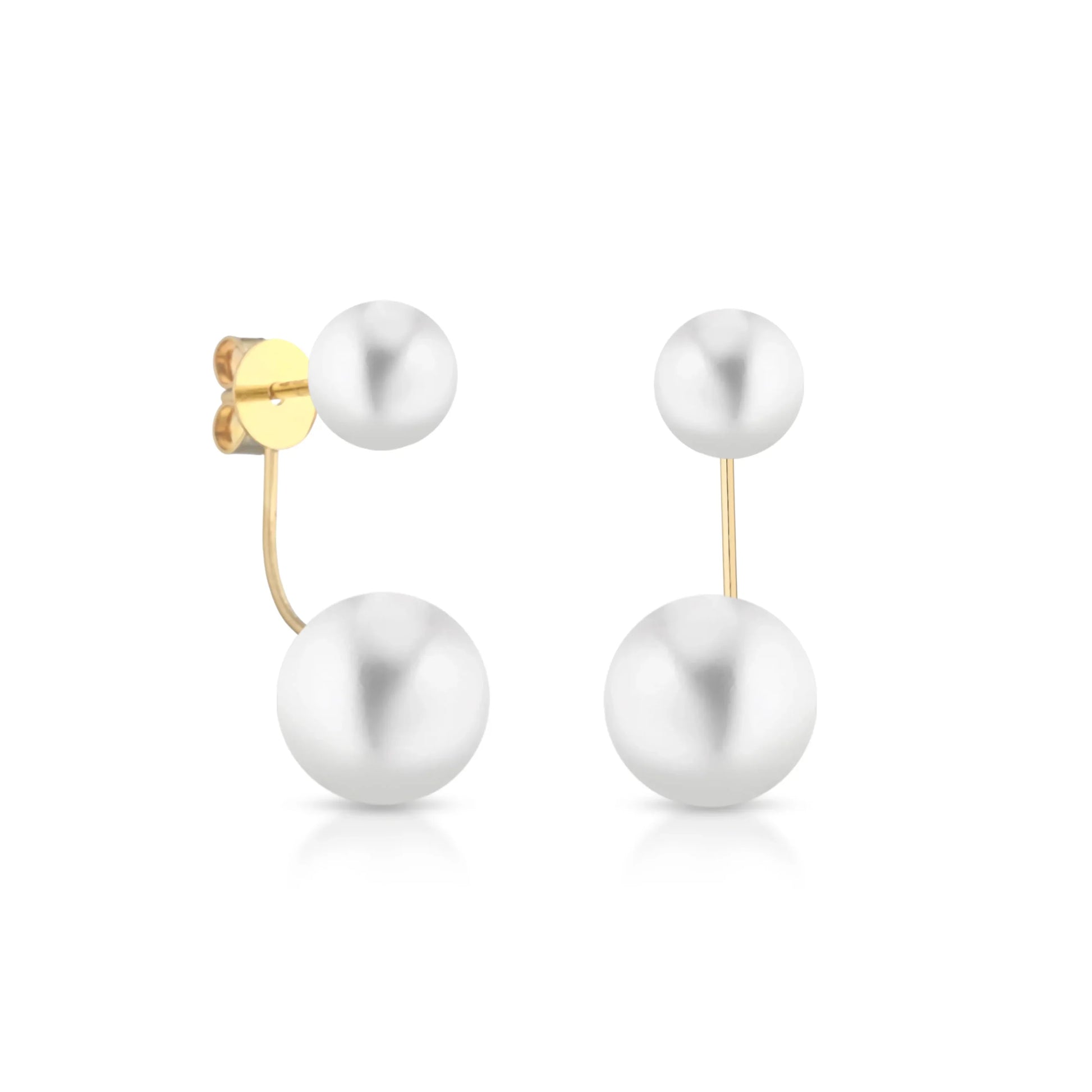 Orecchini in oro giallo 18kt e perle coltivate d'acqua dolce