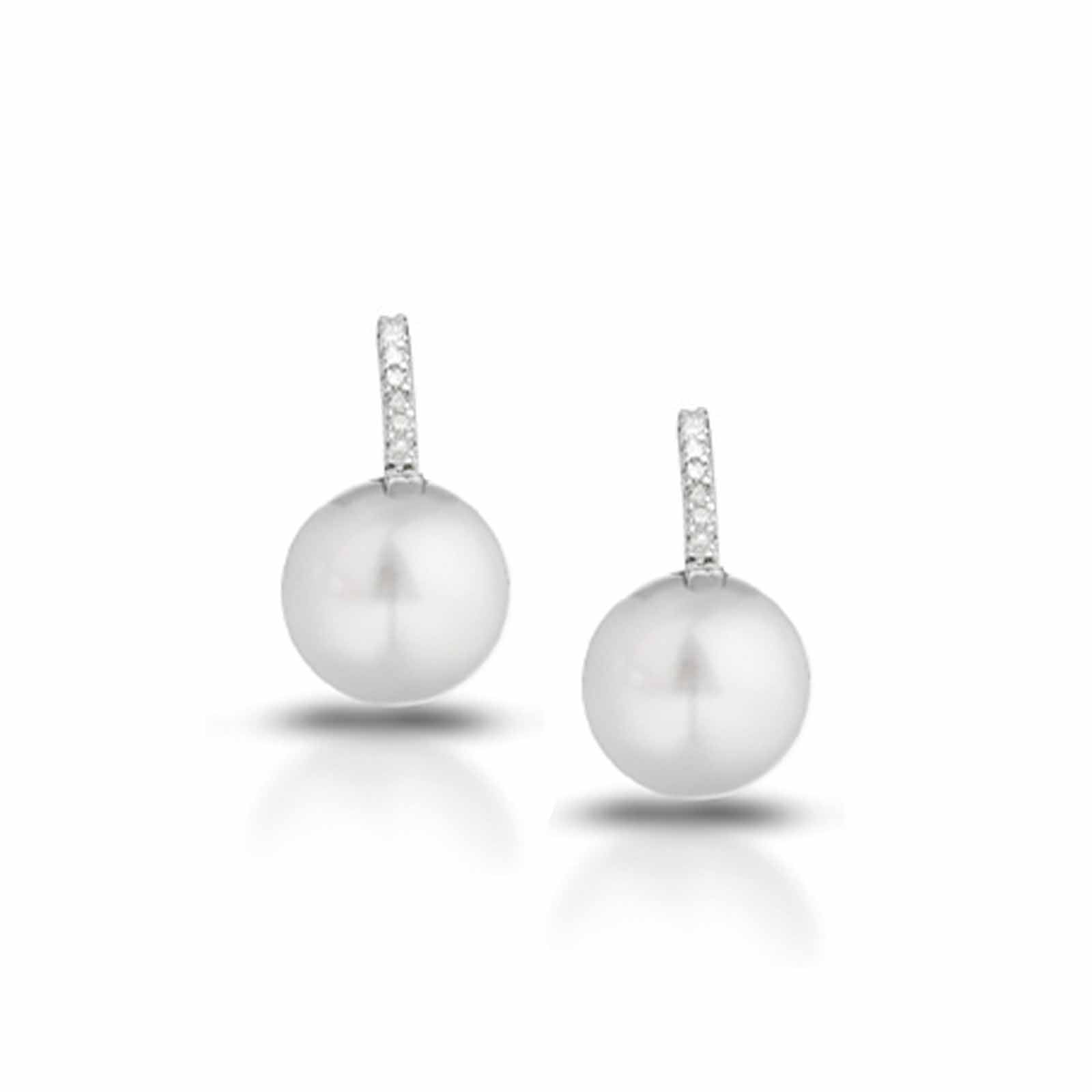 Set | Orecchini in oro bianco, perle e diamanti