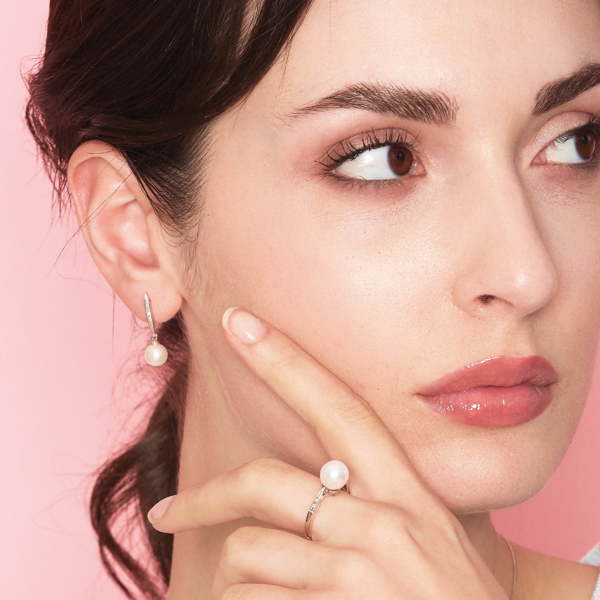 Set | Orecchini con perle, oro e diamanti