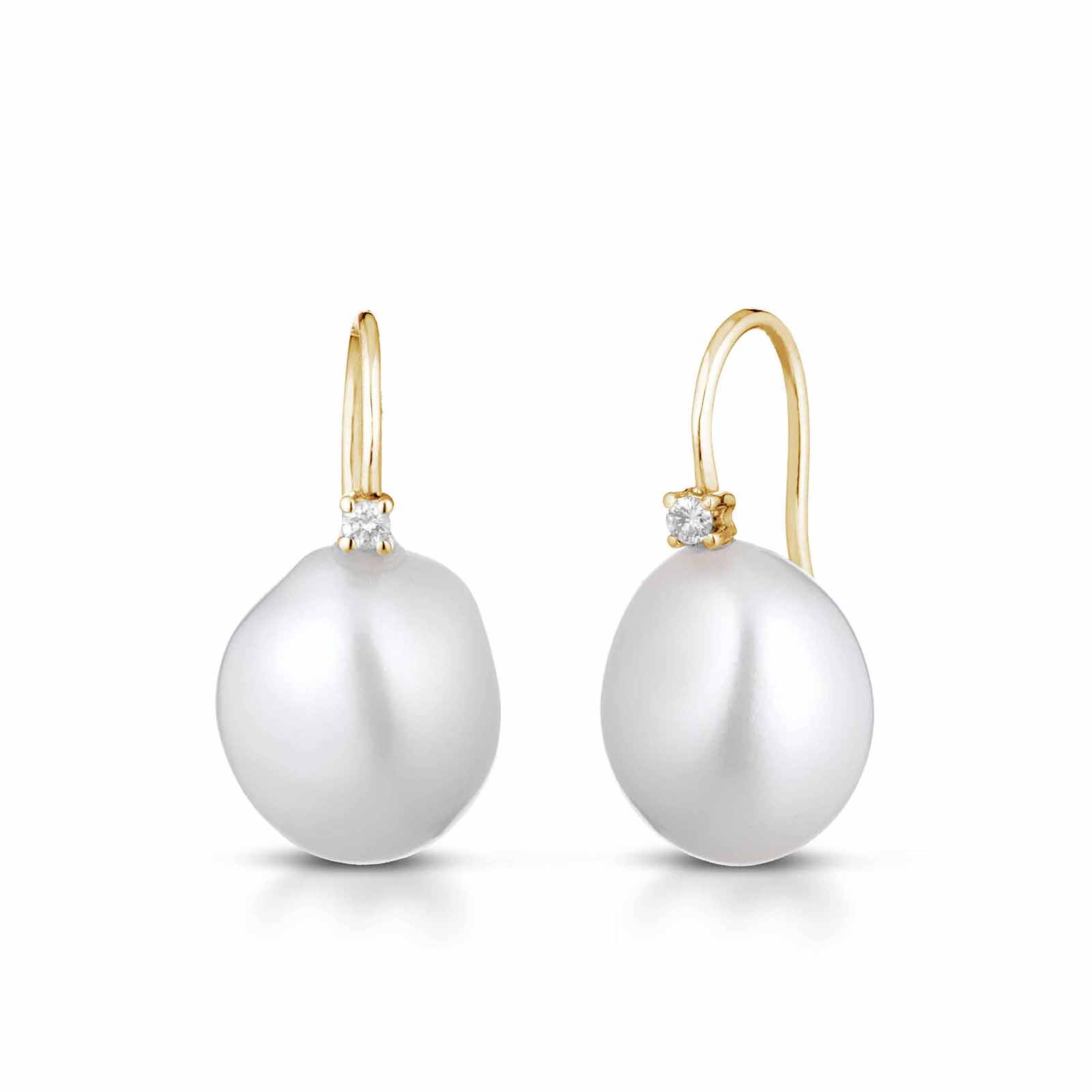 Barocca | Orecchini in oro, perle e diamanti