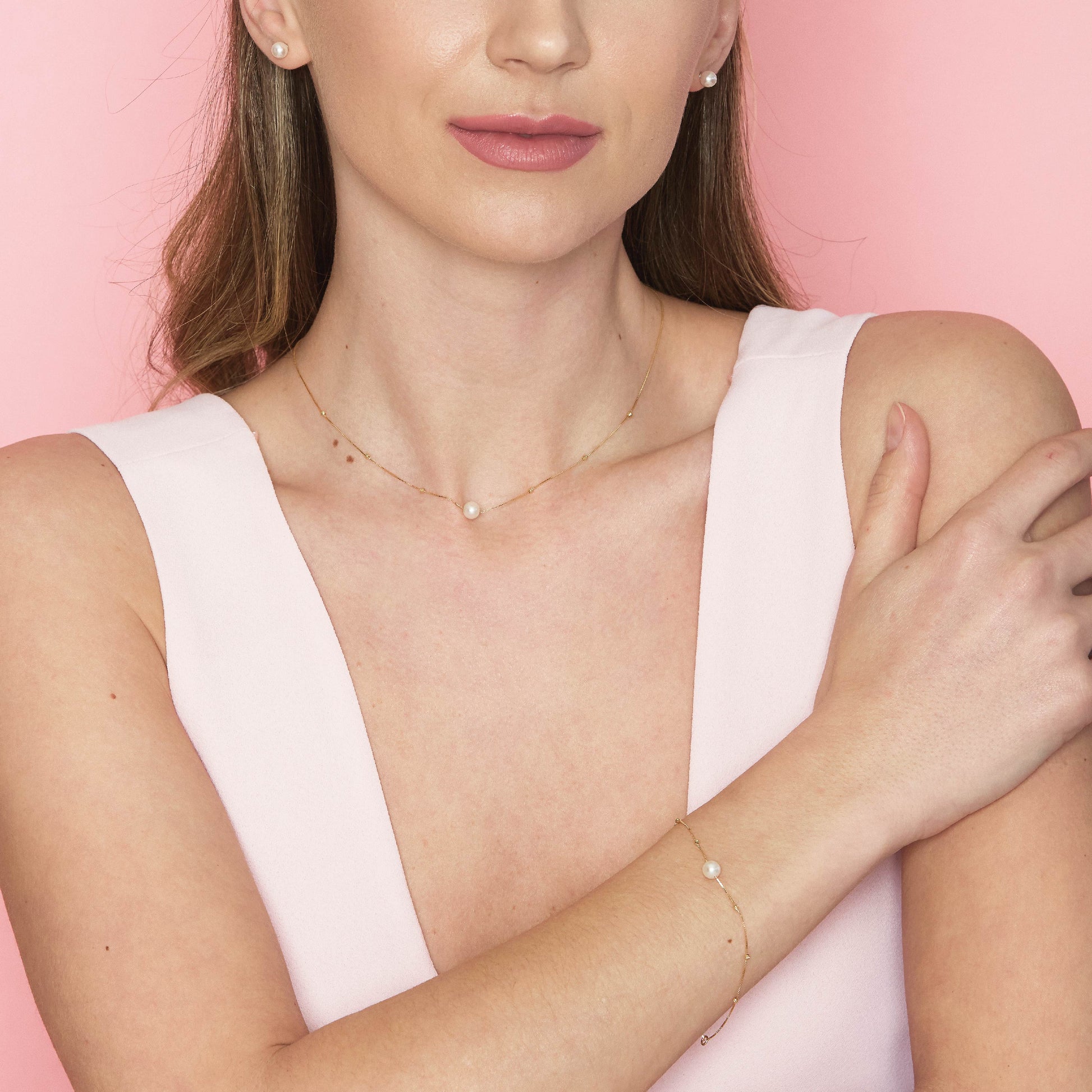 Aurum | Bracciale in oro con perla