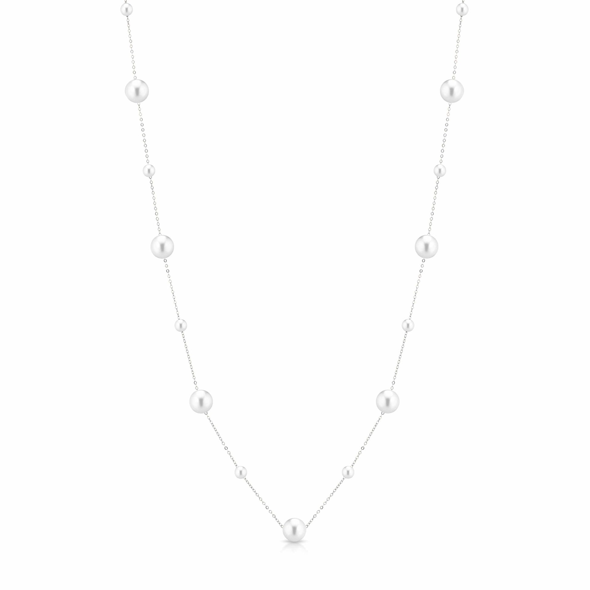 Girocollo in oro 18kt e perle coltivate d'acqua dolce