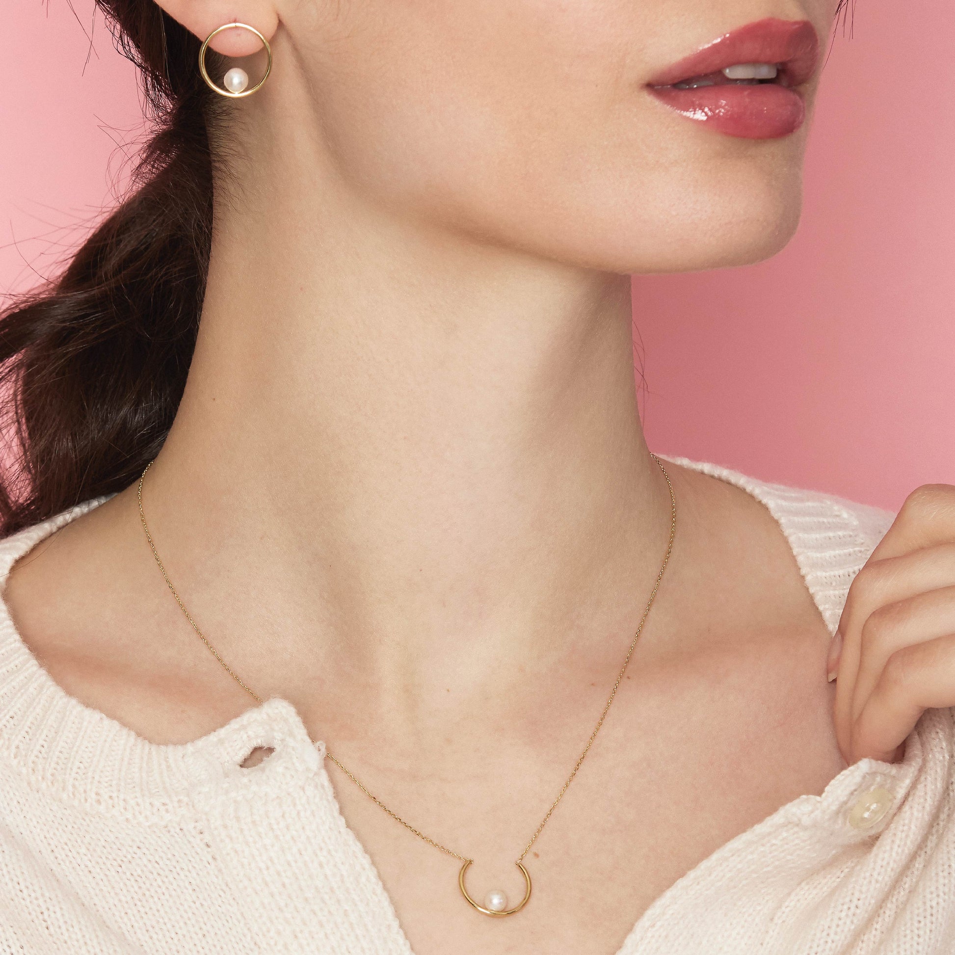 Aurum | Girocollo in oro e perla