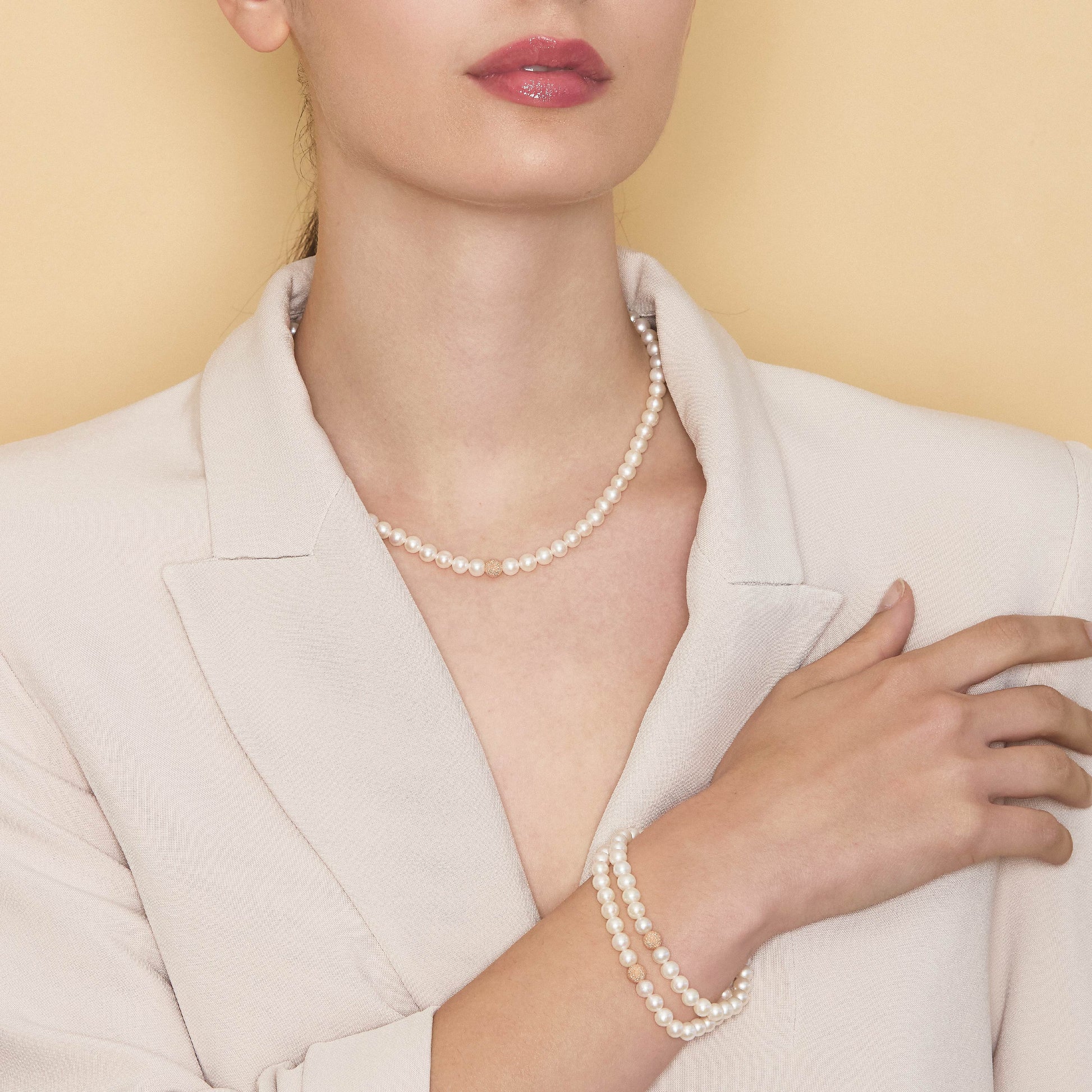 Bracciale in perle in oro | Lune Young