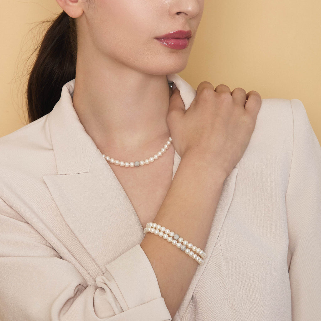 Bracciale in perle in oro | Lune Young