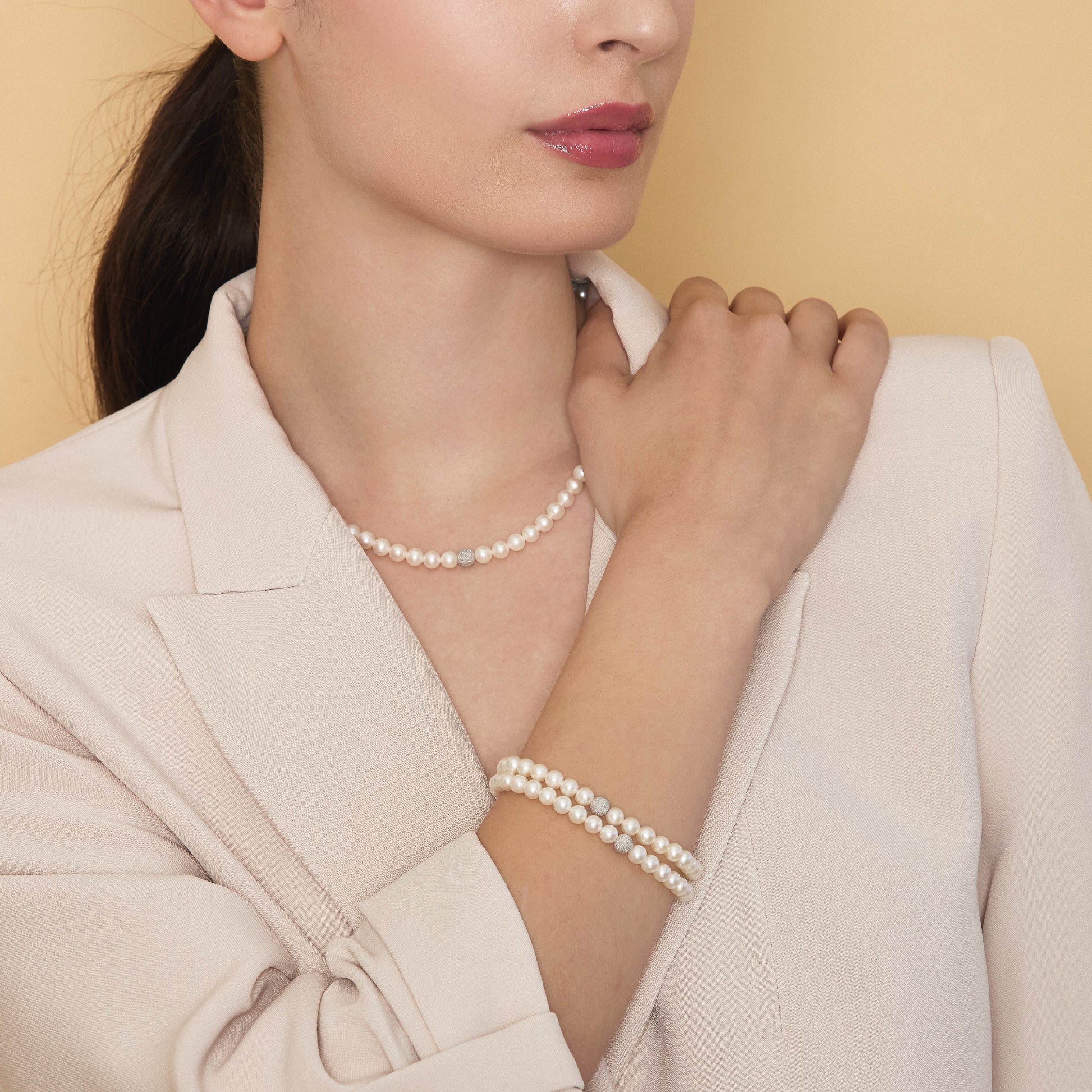 Bracciale in perle in oro | Lune Young