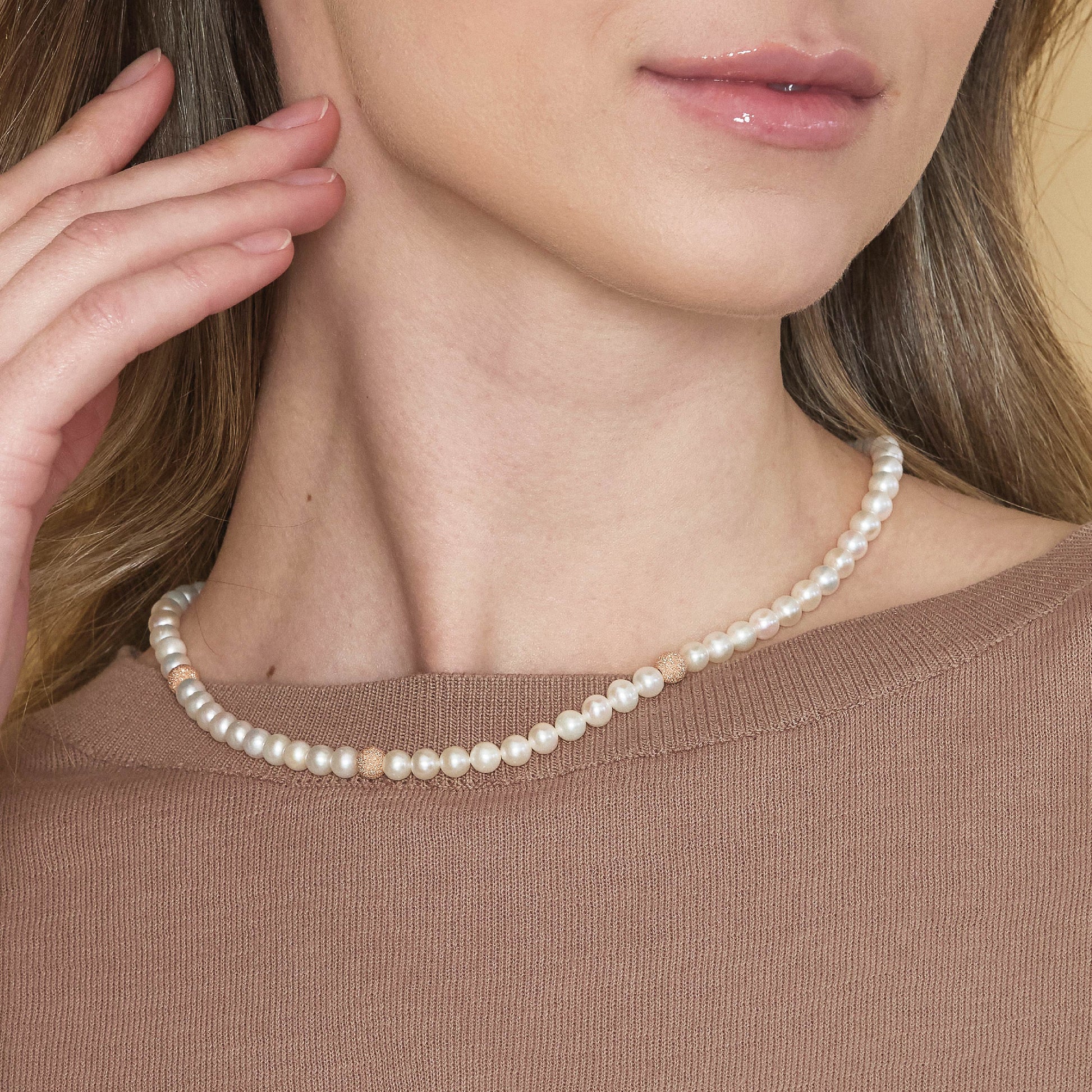 Lune Young | Collana in oro e perle