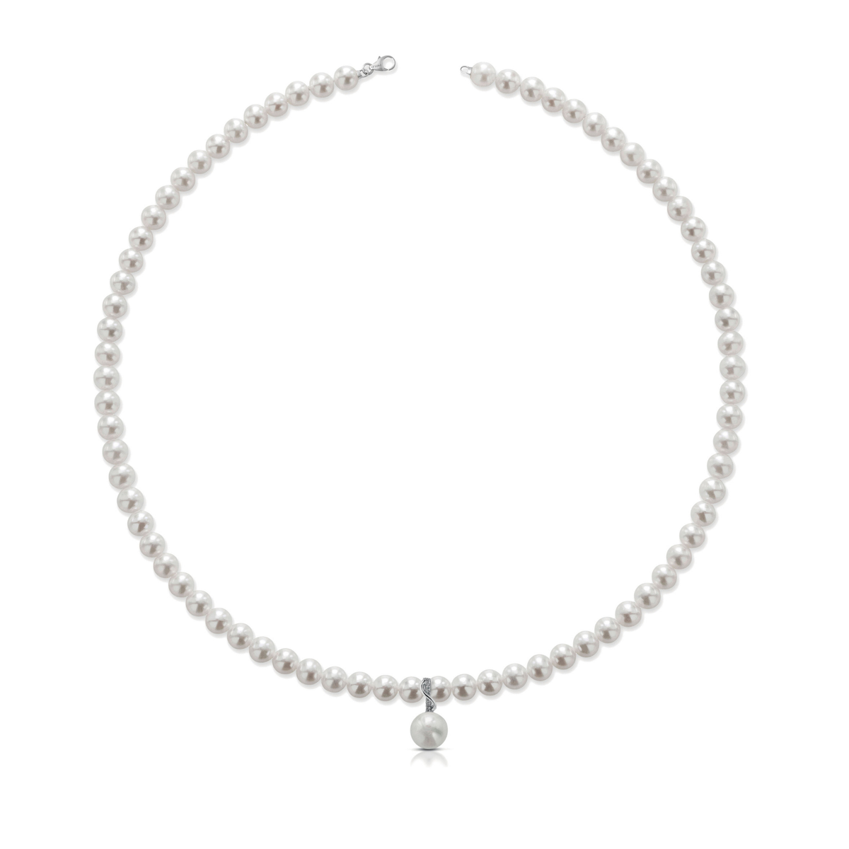 Ninfea | Collana in oro con perle e diamanti