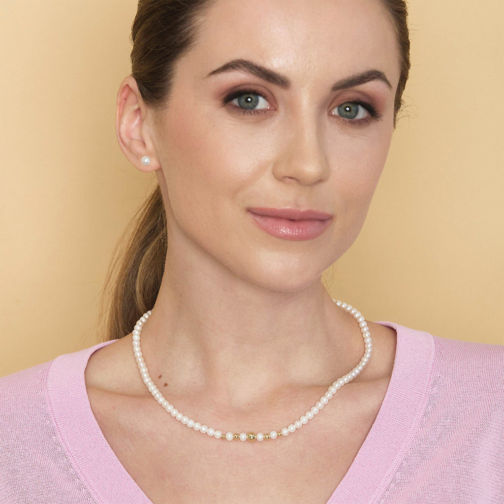 Lune Young | Gold and Pearl Necklace