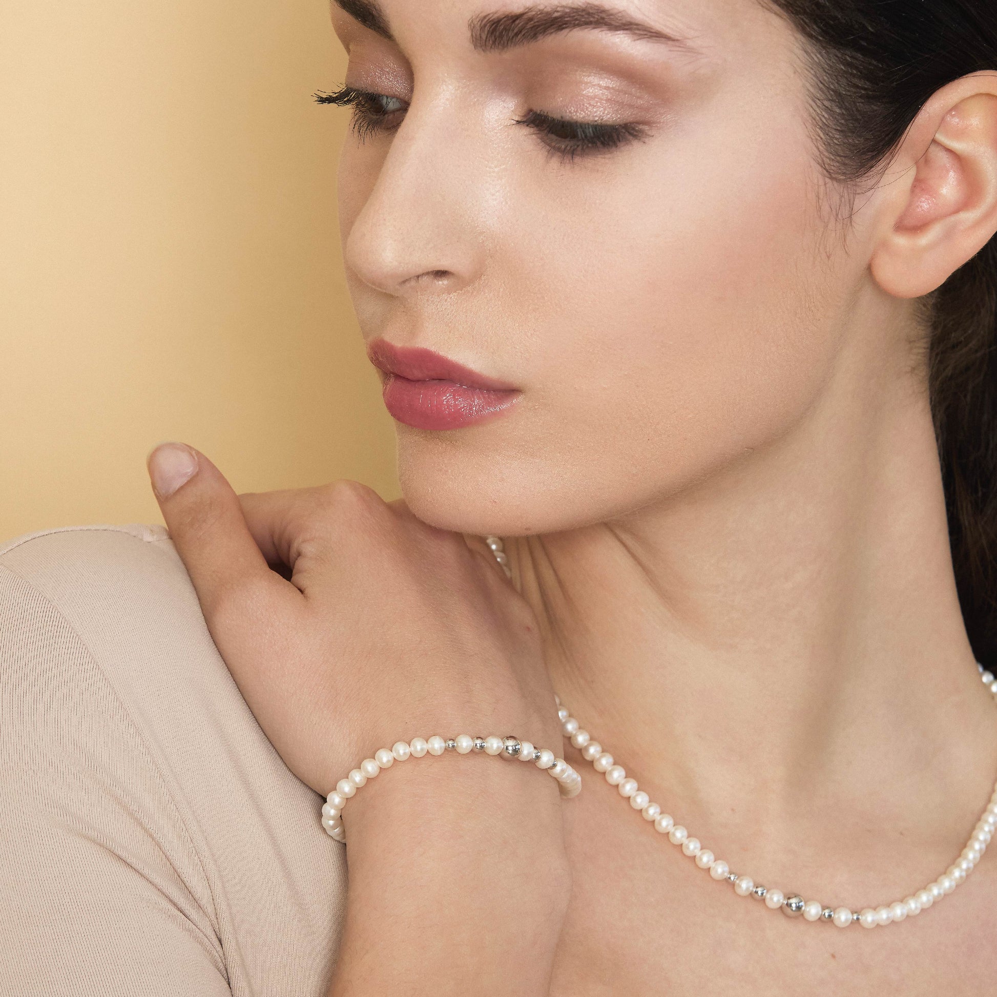 Lune Young | Bracciale con perle in oro