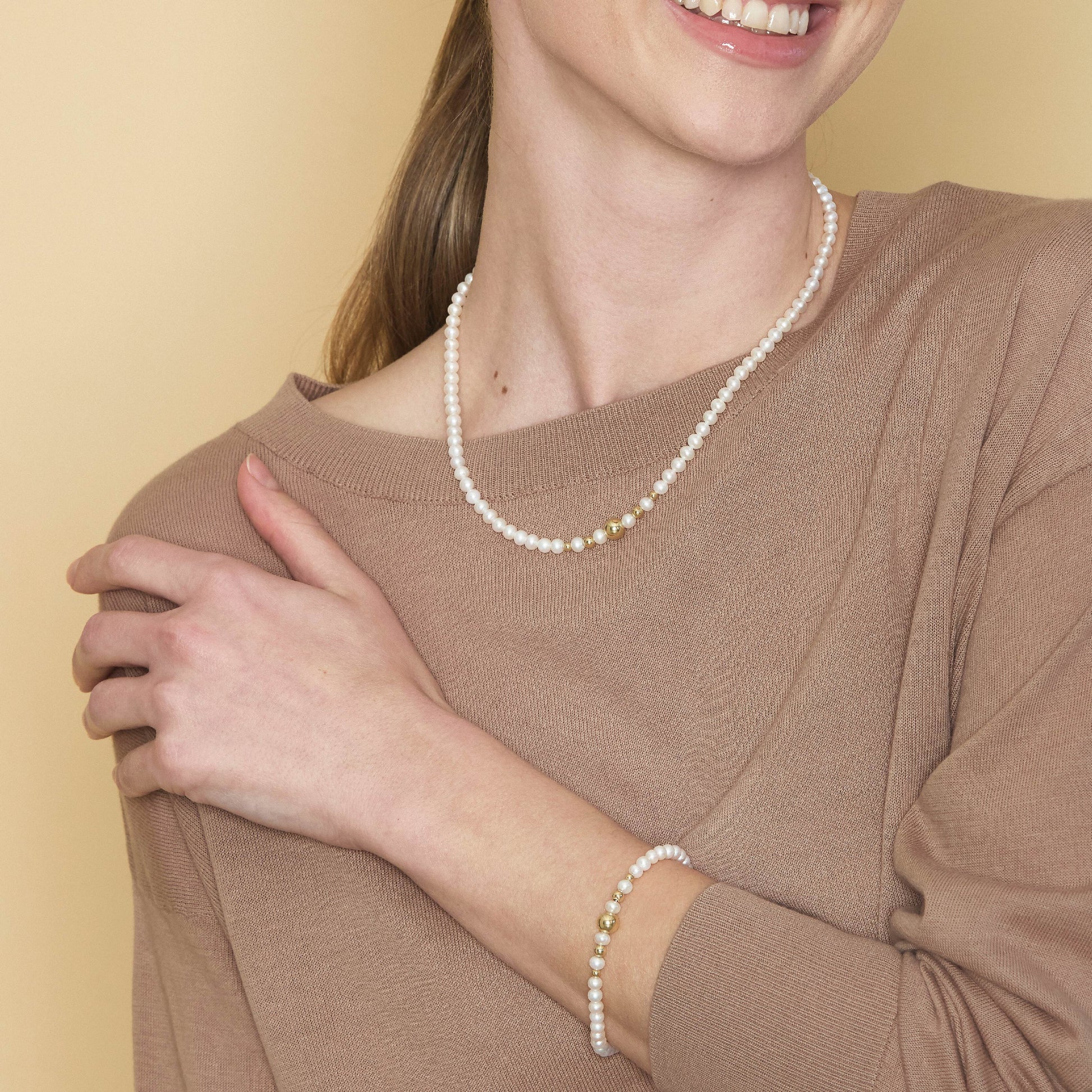 Lune Young | Collana in oro e perle