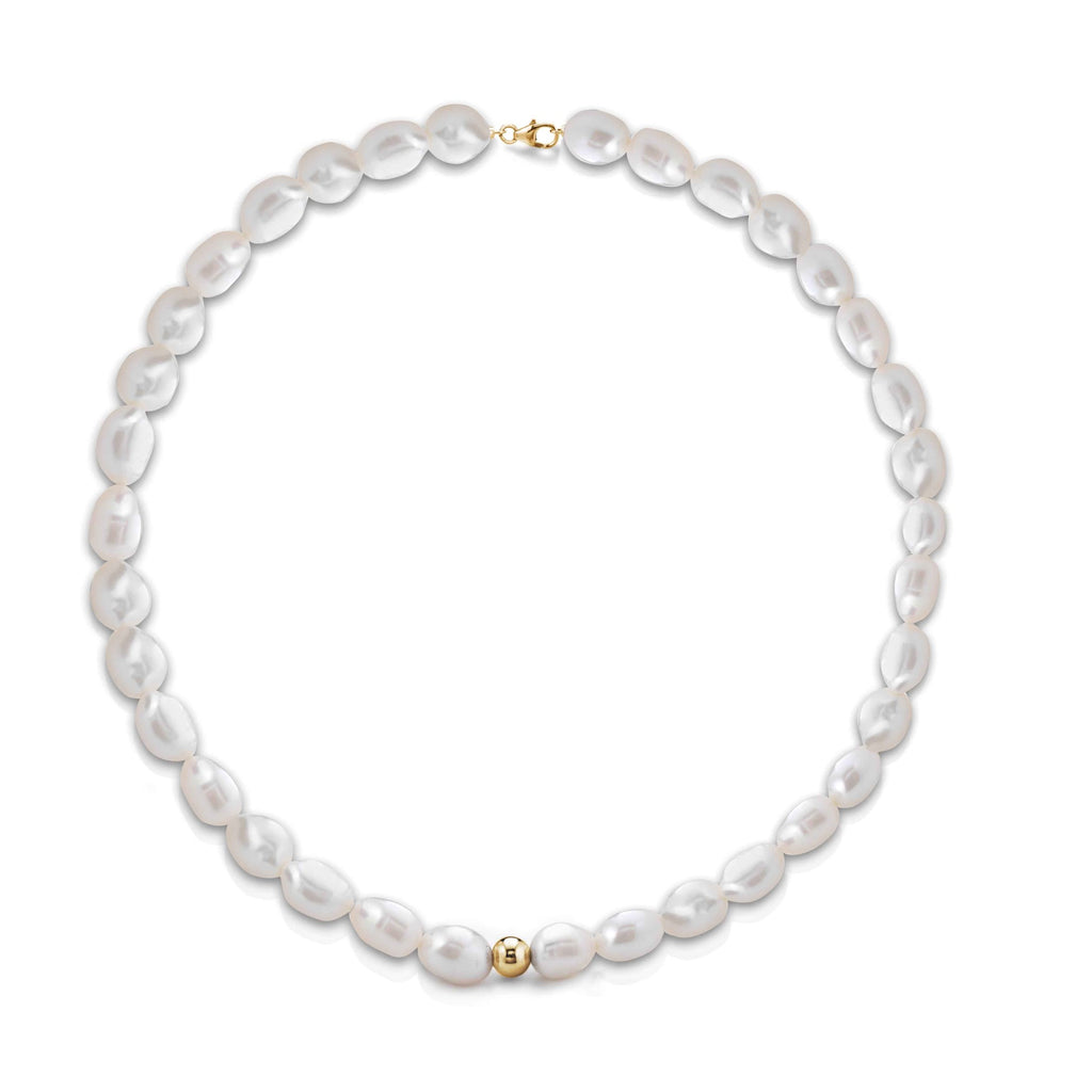 Barocca | Collana con perle barocche in oro
