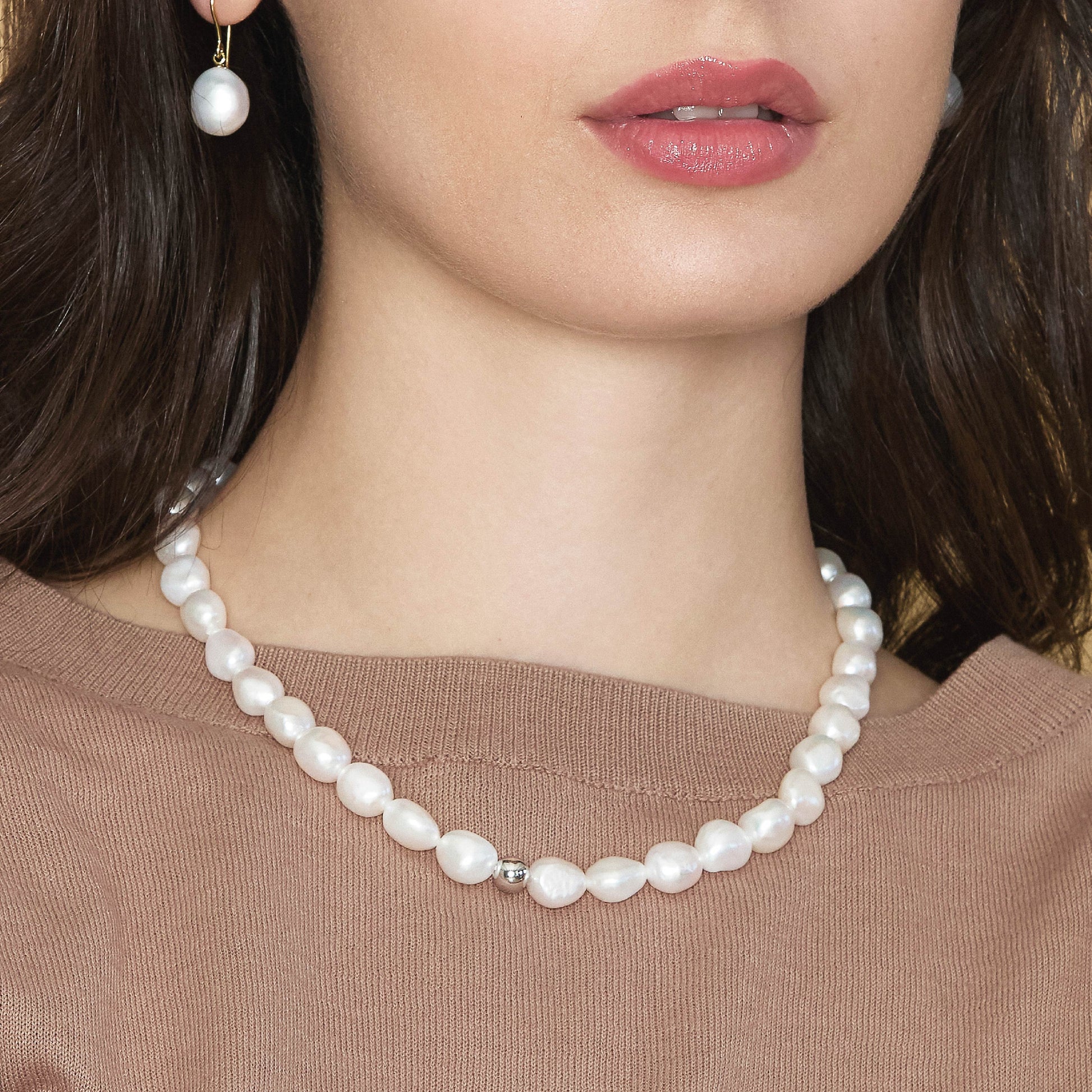 Barocca | Collana con perle barocche in oro