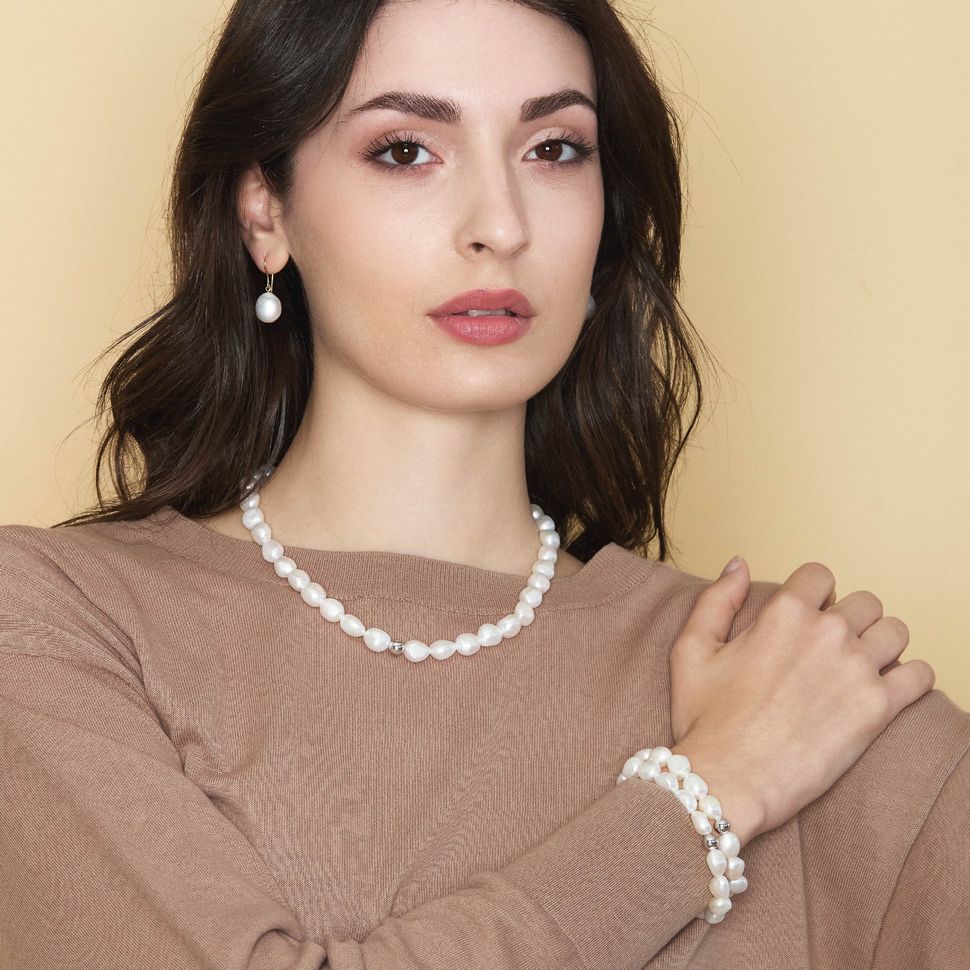 Barocca | Bracciale con perle barocche in oro
