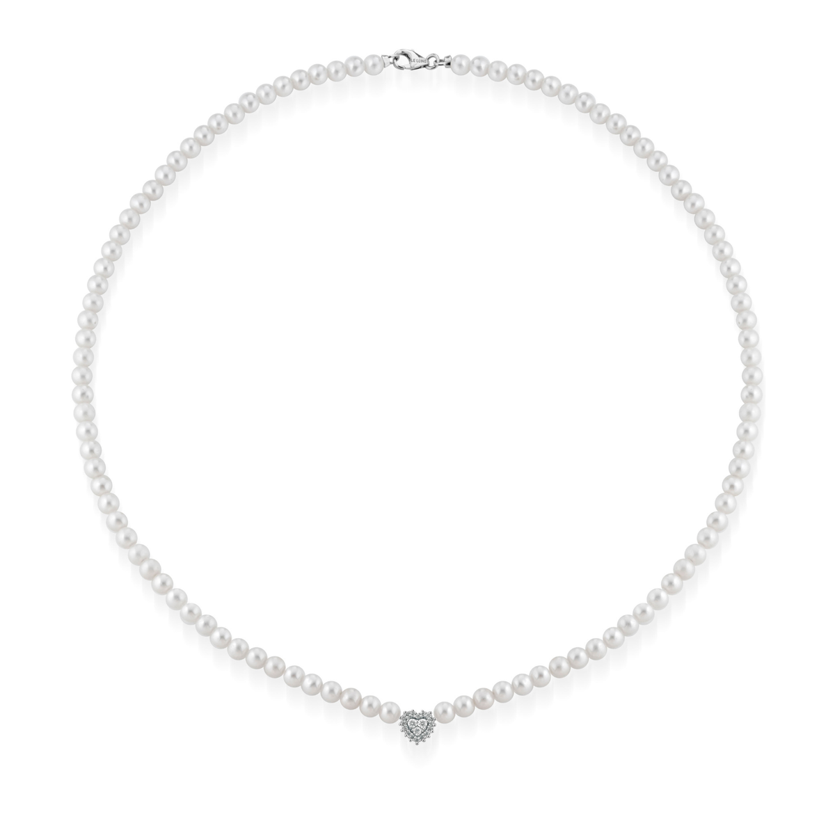 Ninfea | Collana con perle, diamanti e oro