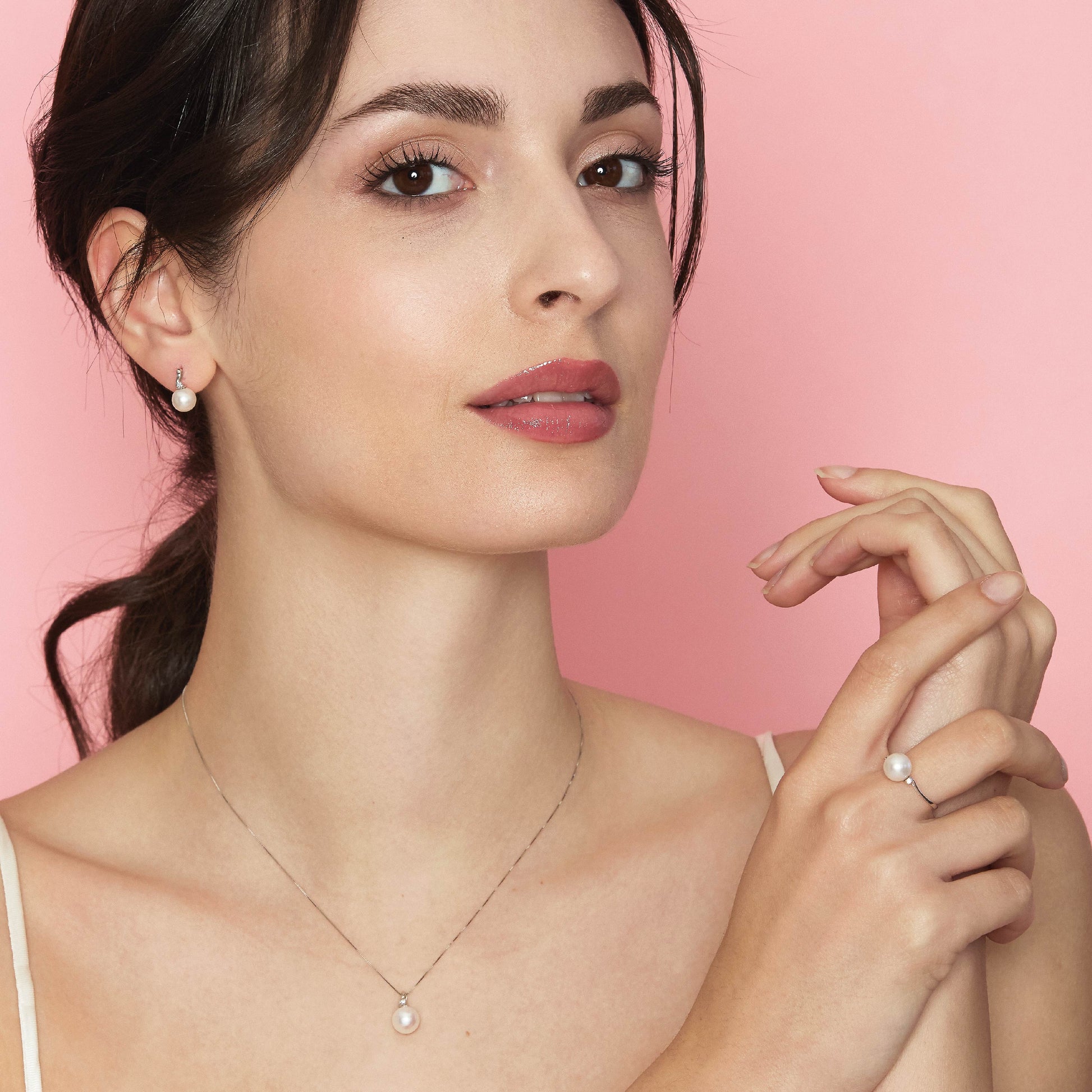 Set | Anello in oro, perla e diamanti