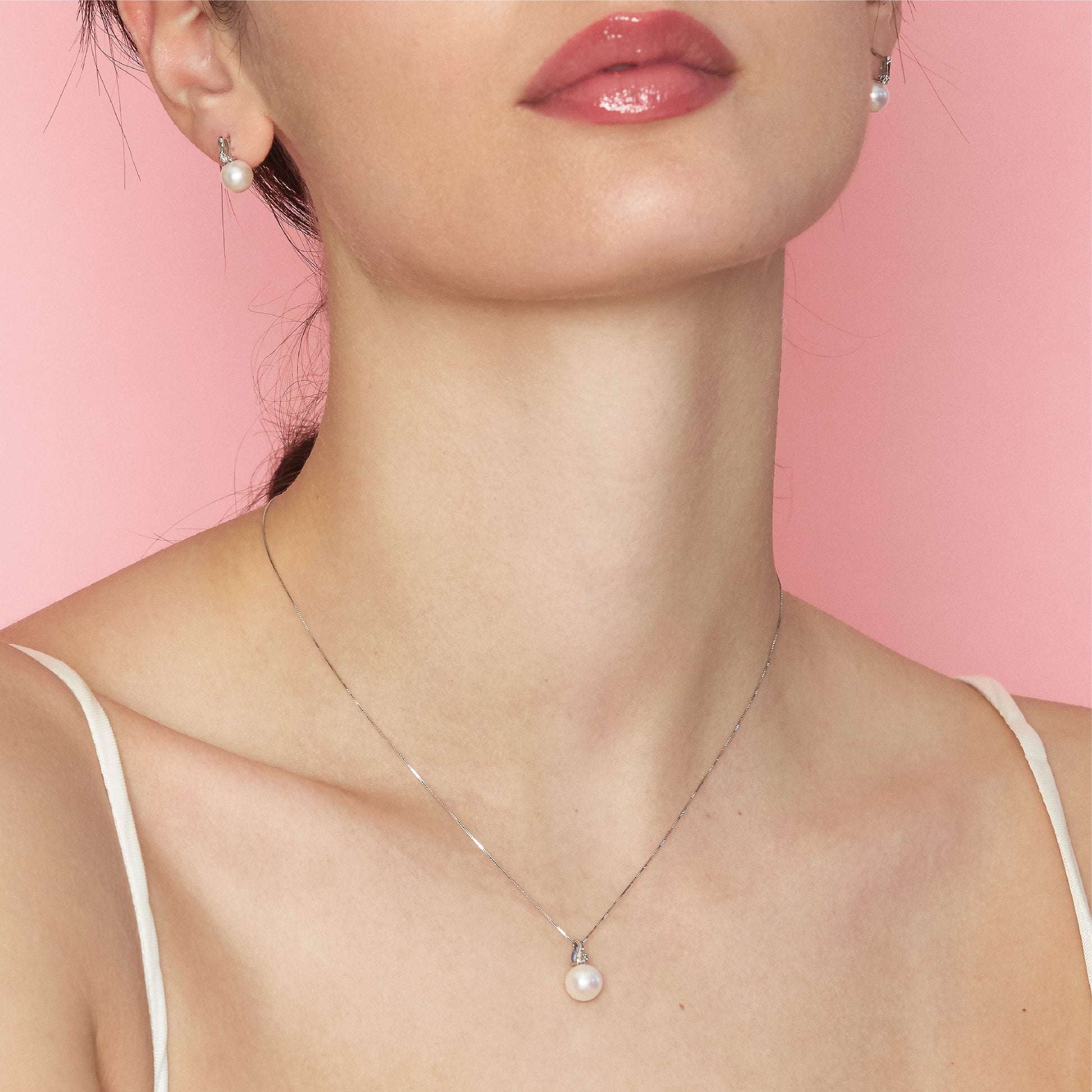 Set | Pendente in oro, perla e diamanti