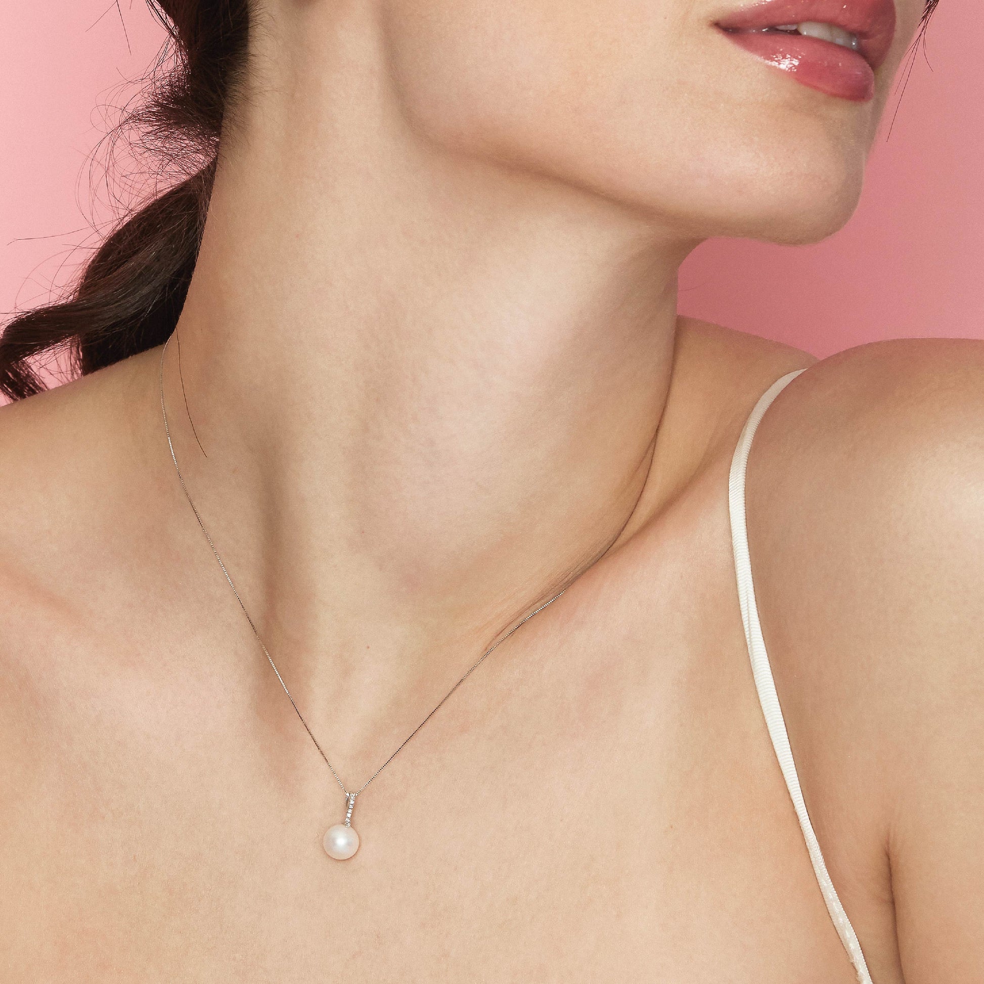 Set | Pendente in oro, perla e diamanti