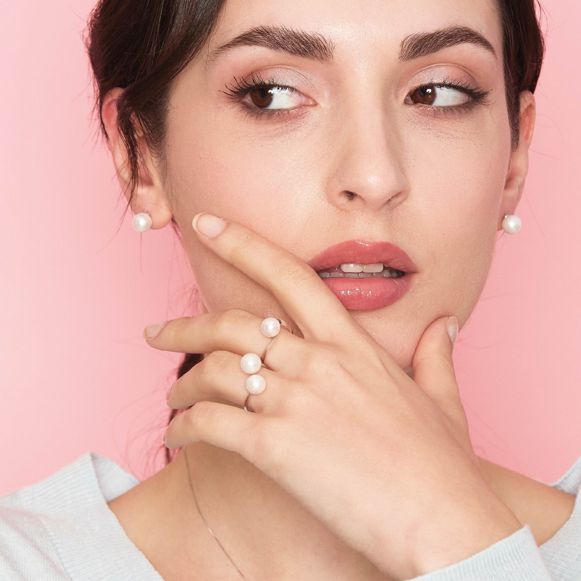 Lune Young | Anello in oro e perle