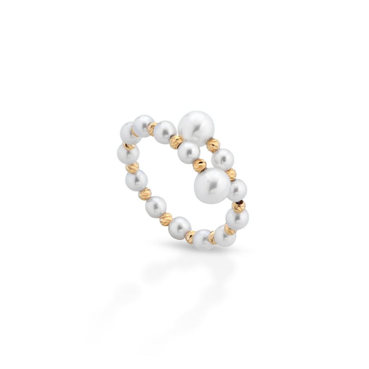 Aurora | Anello in perle e oro
