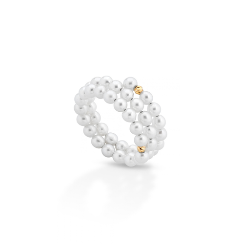Aurora | Anello in perle e oro