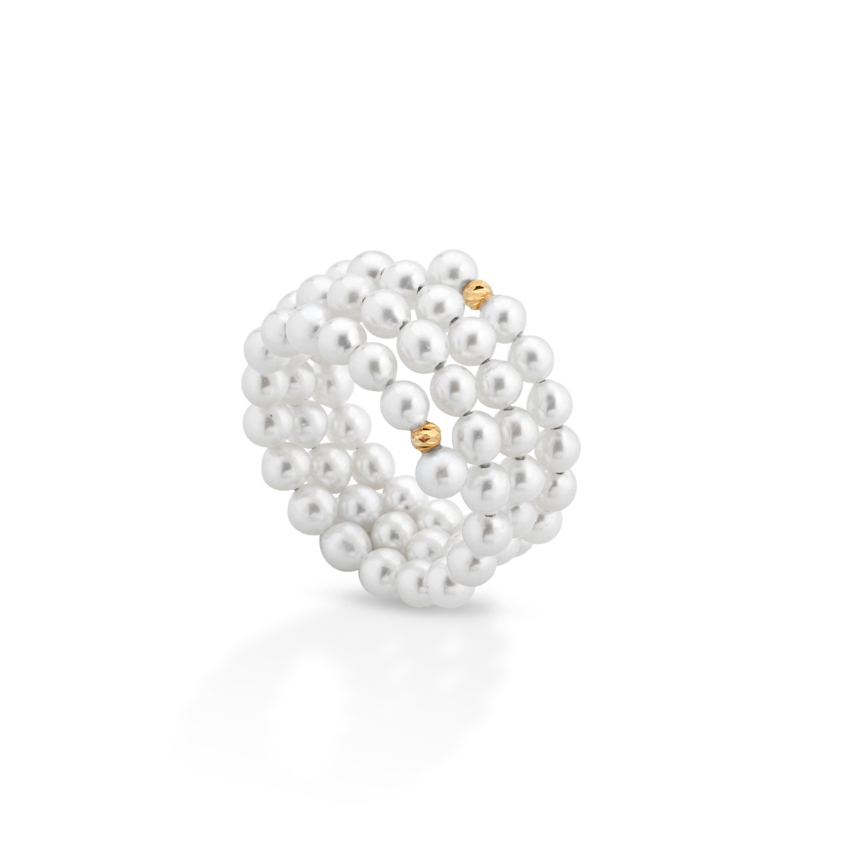 Aurora | Anello in perle e oro