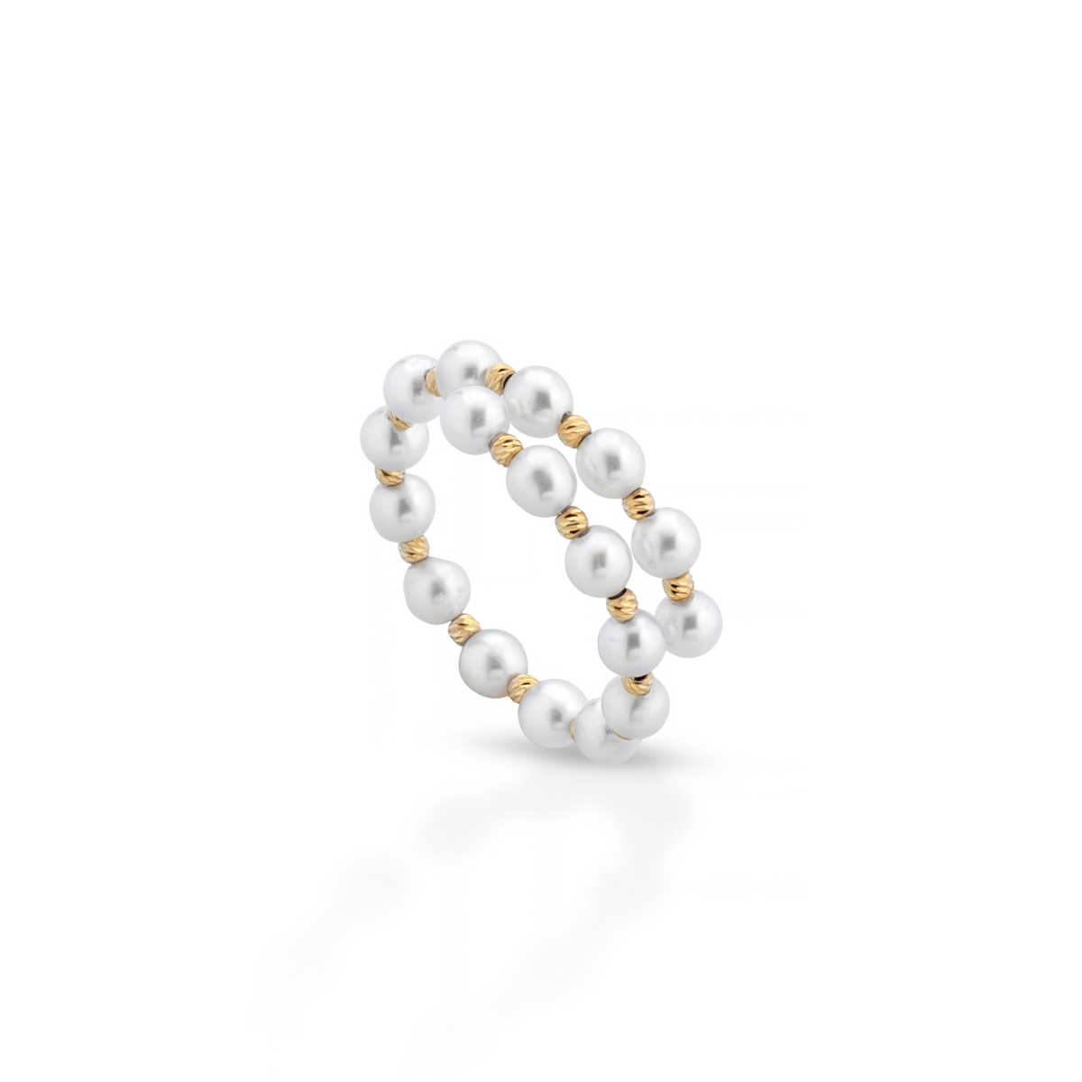 Aurora | Anello in perle e oro