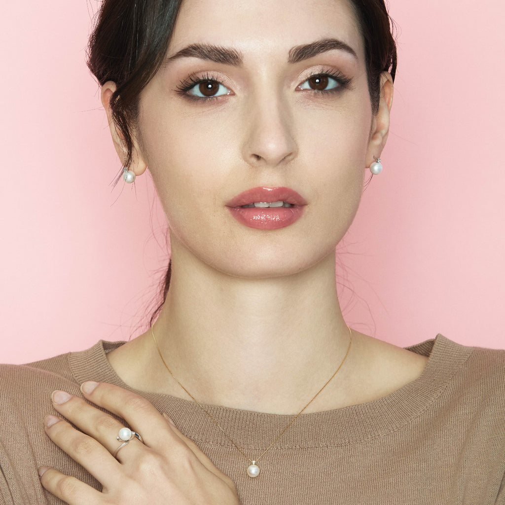 Anelli in oro con perla e diamanti | Lune Young