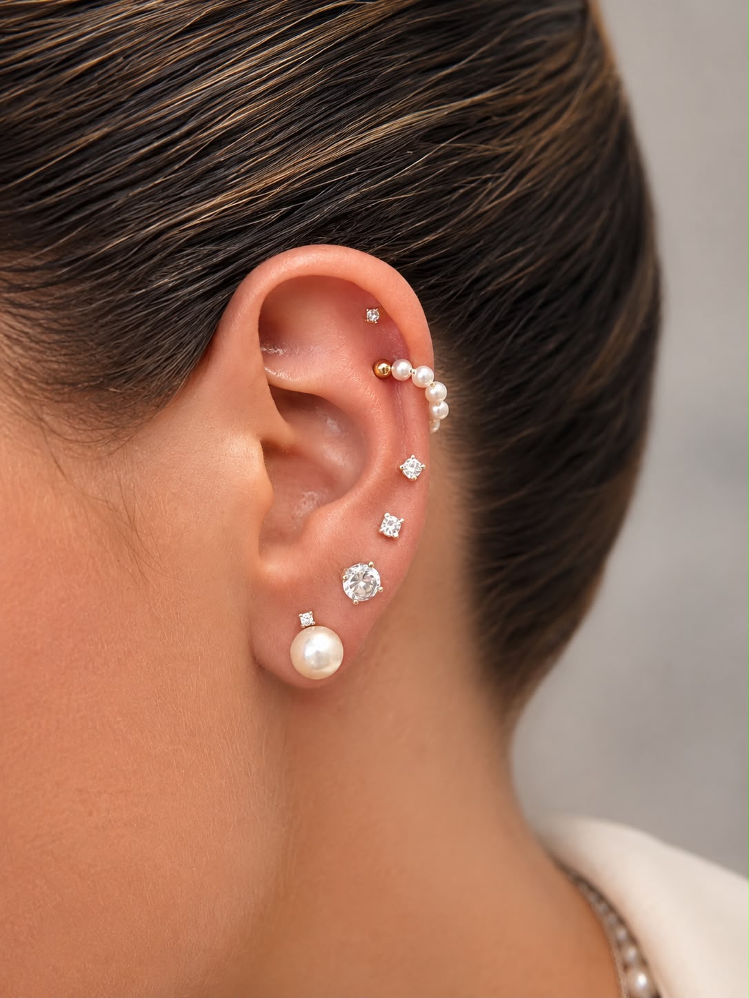 Aurum | Earcuff in perle e oro 18kt
