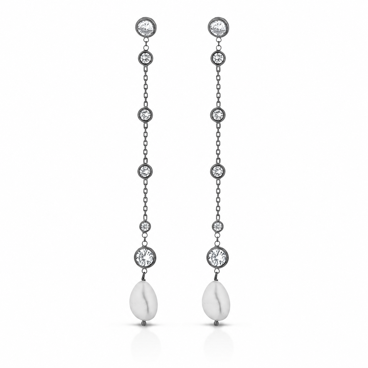 Cristelle | Orecchini con perle, argento e zirconi