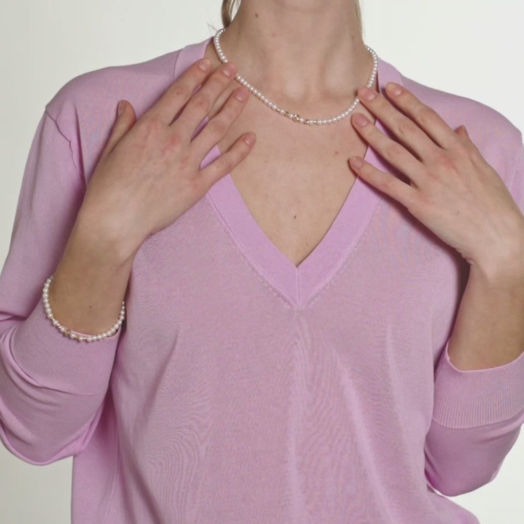 Starlight | Collana in oro e perle